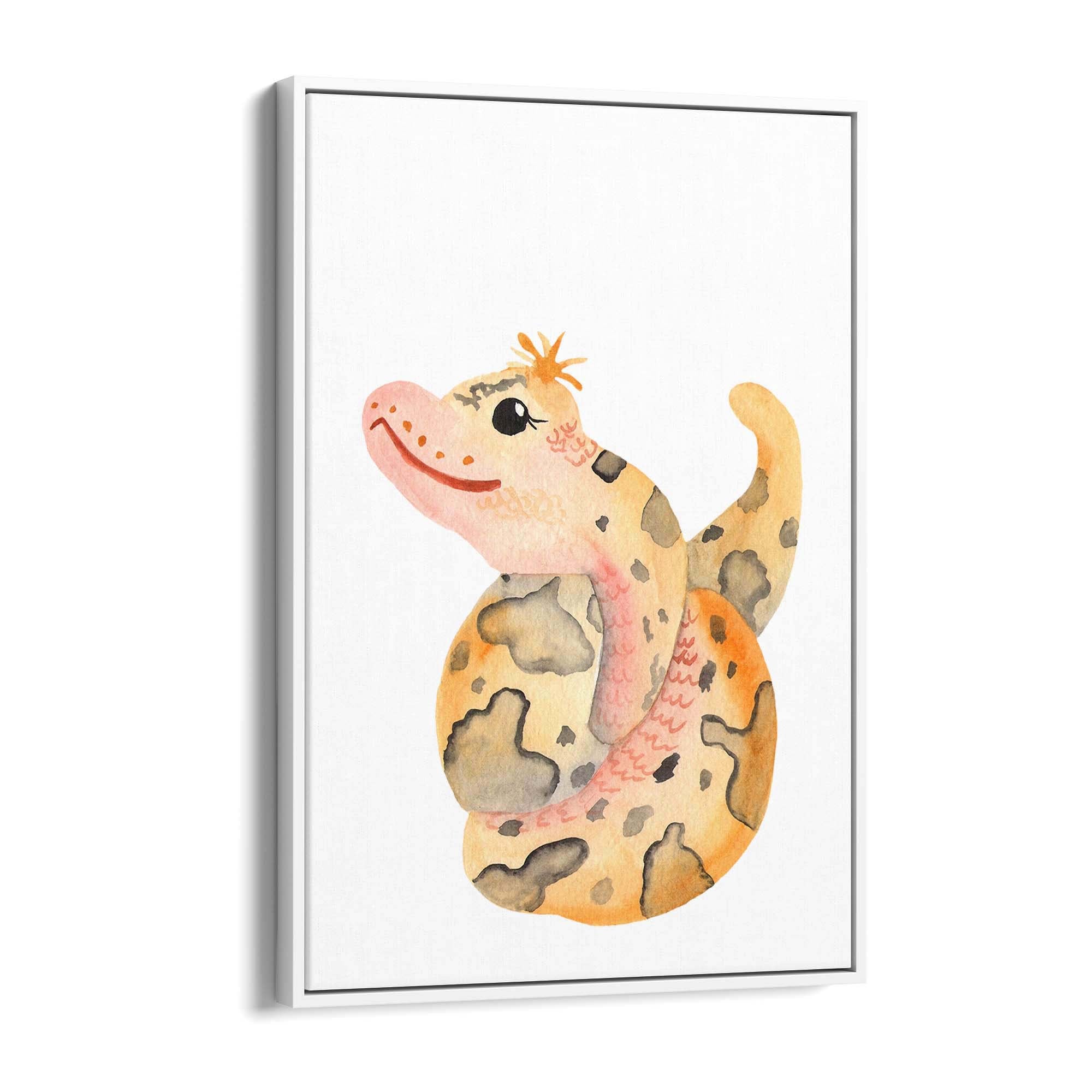 Cartoon Snake Cute Nursery Baby Animal Art - The Affordable Art Company