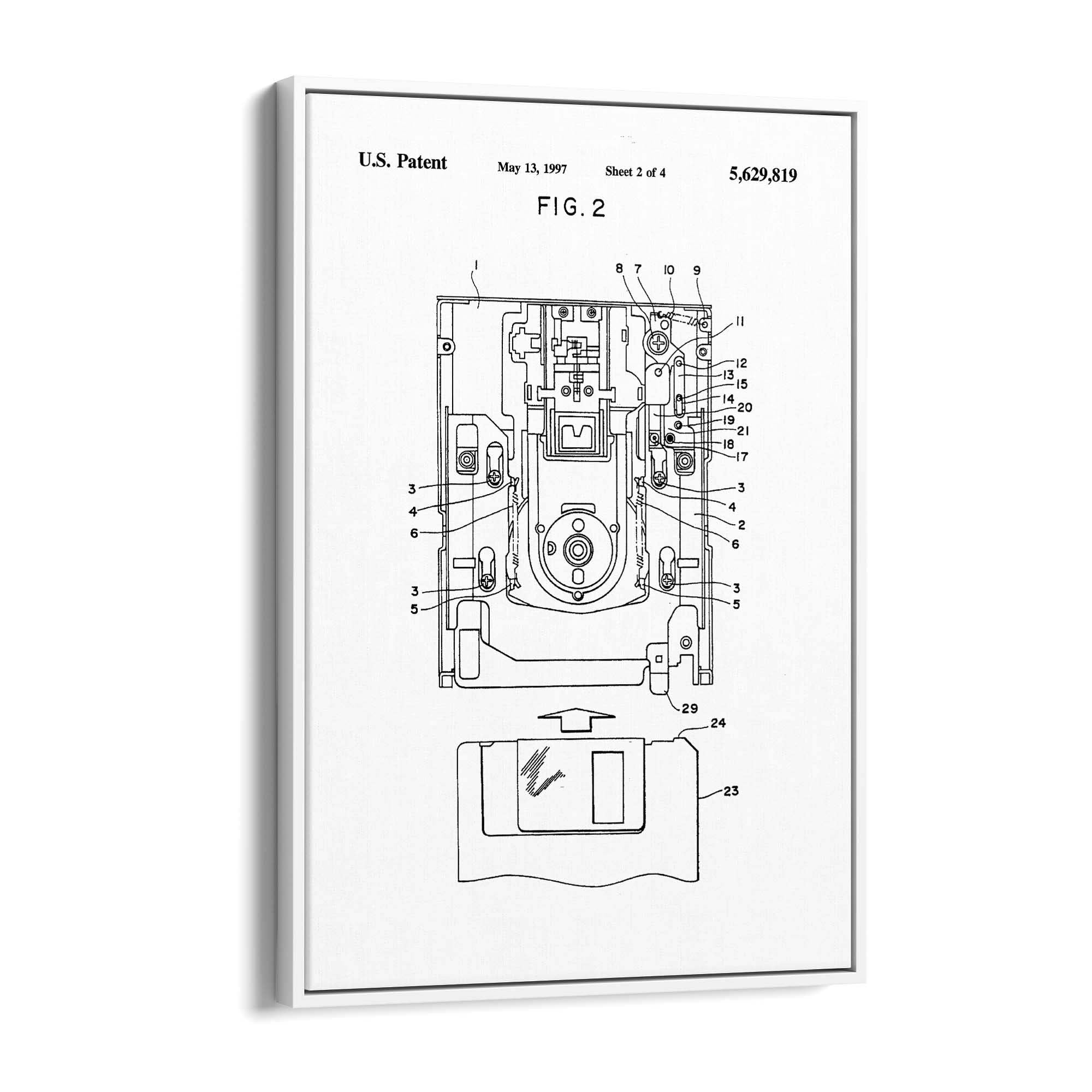 Vintage Floppy Disk Patent Wall Art #2 - The Affordable Art Company