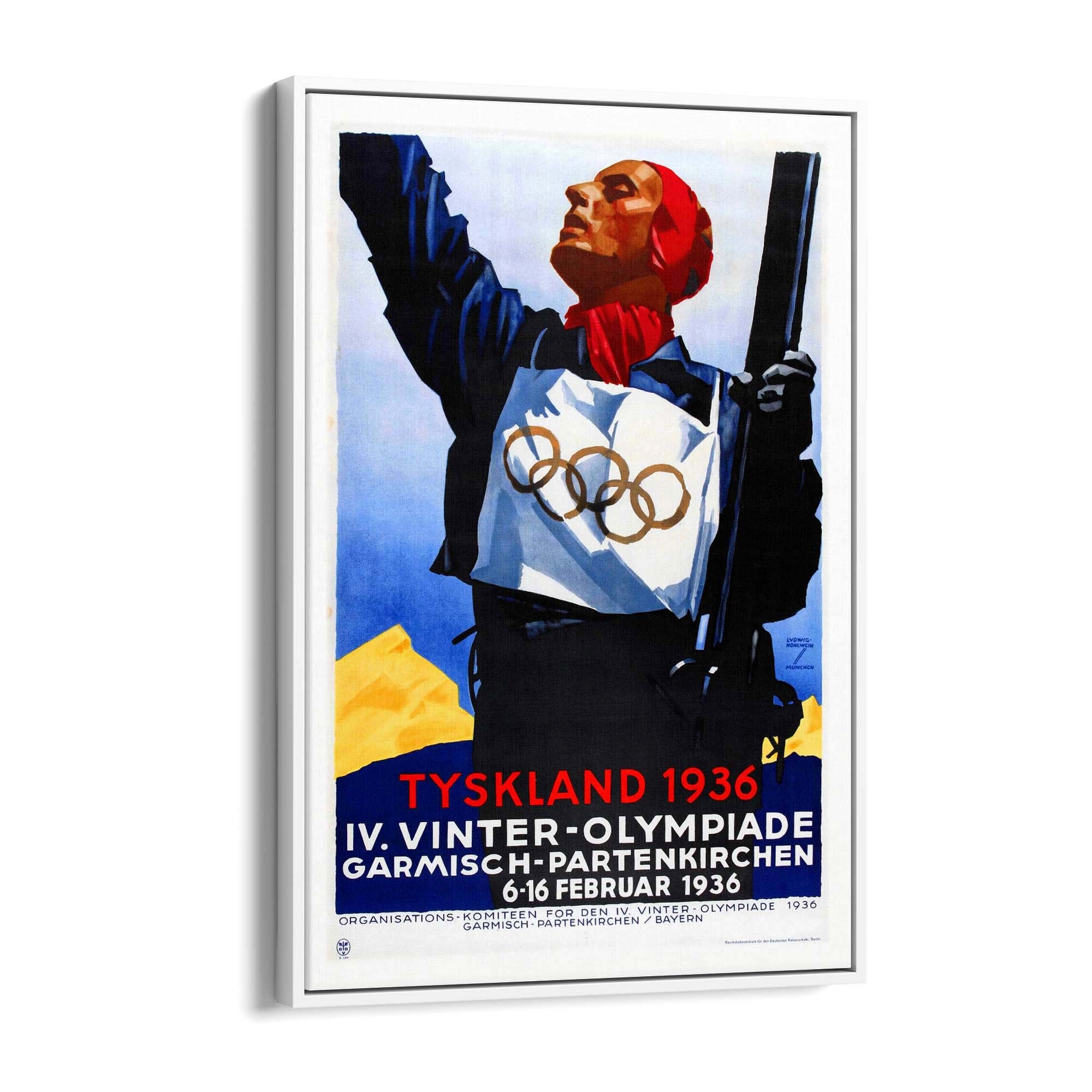 Olympic Games Germany (1936) Vintage Wall Art - The Affordable Art Company
