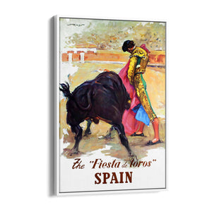 Spanish Fiesta de Toros Vintage Travel Advert Wall Art - The Affordable Art Company
