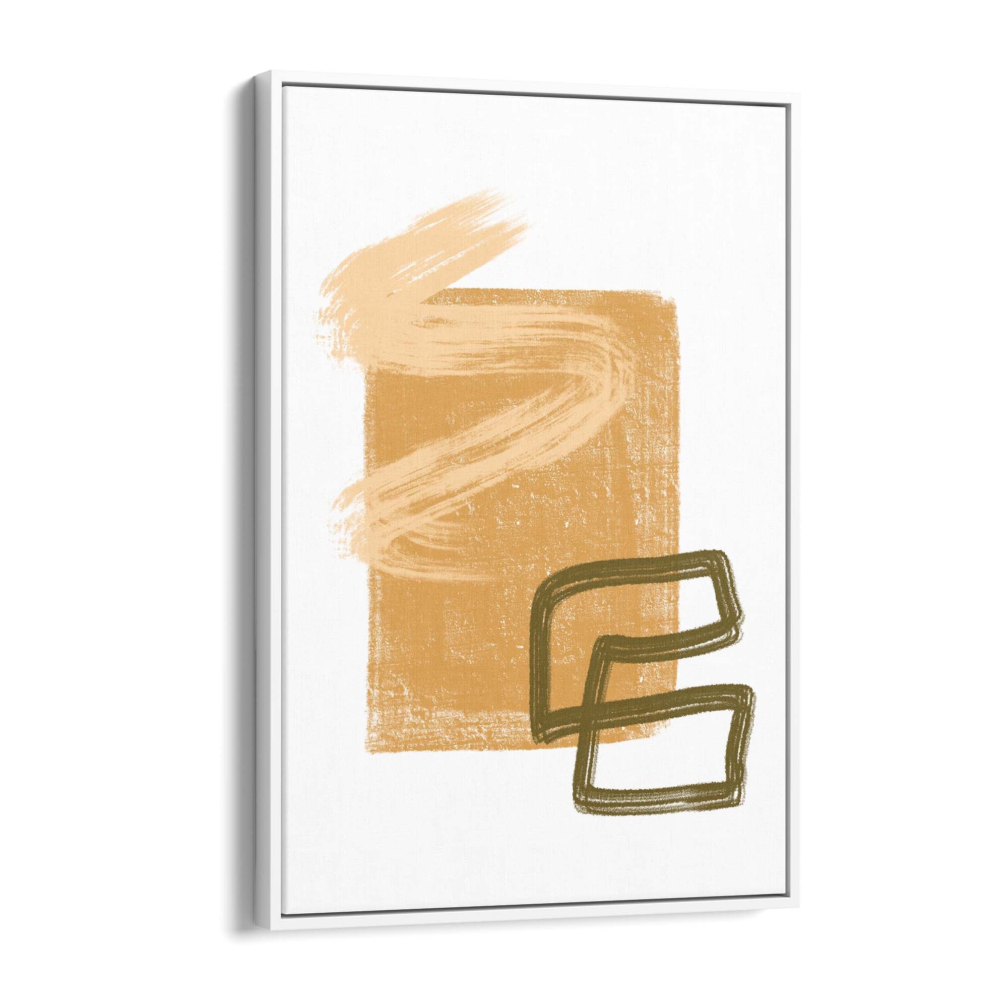 Rough Abstract Minimal Painting Line Wall Art #1 - The Affordable Art Company