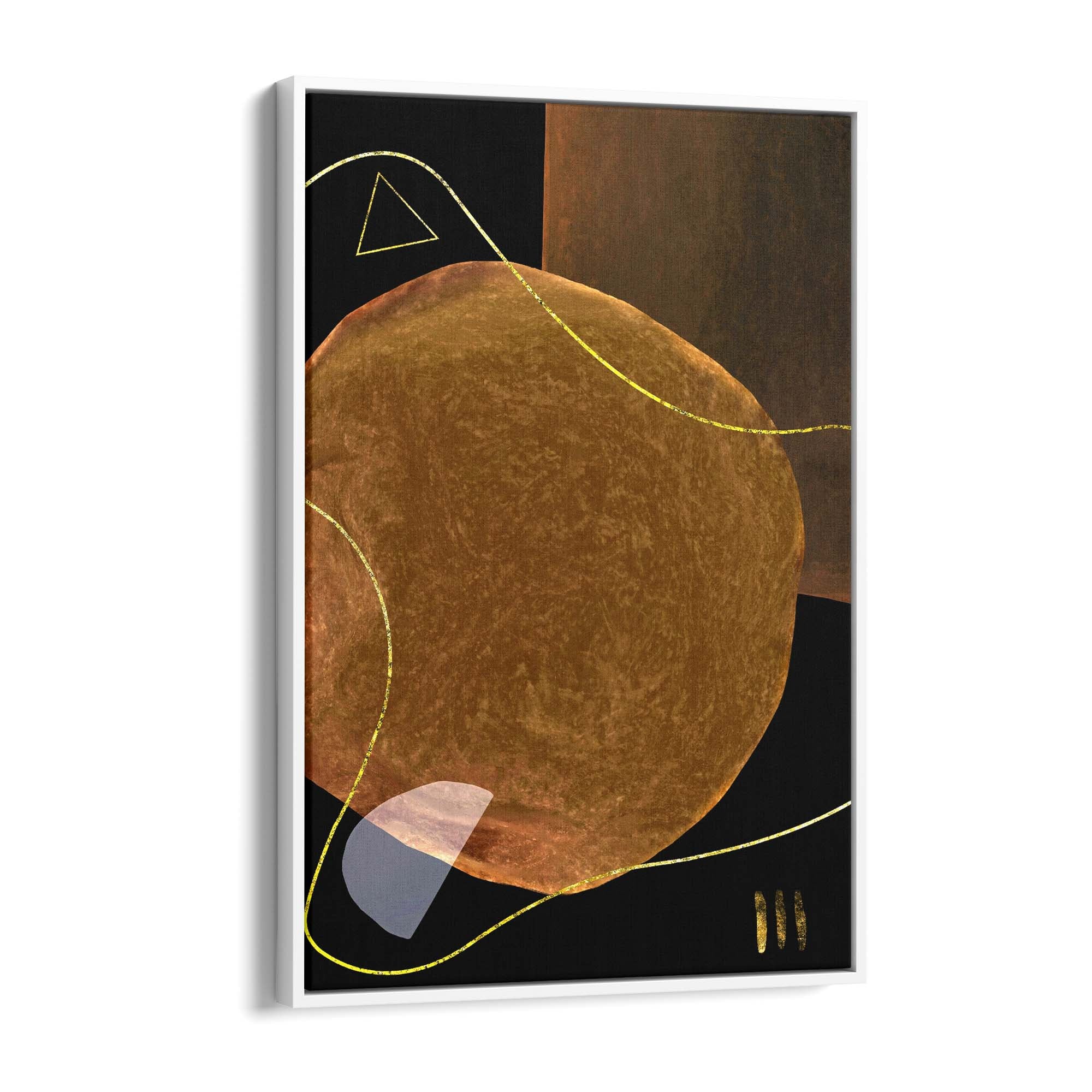 Dark Minimal Abstract Modern Painting Wall Art #2 - The Affordable Art Company