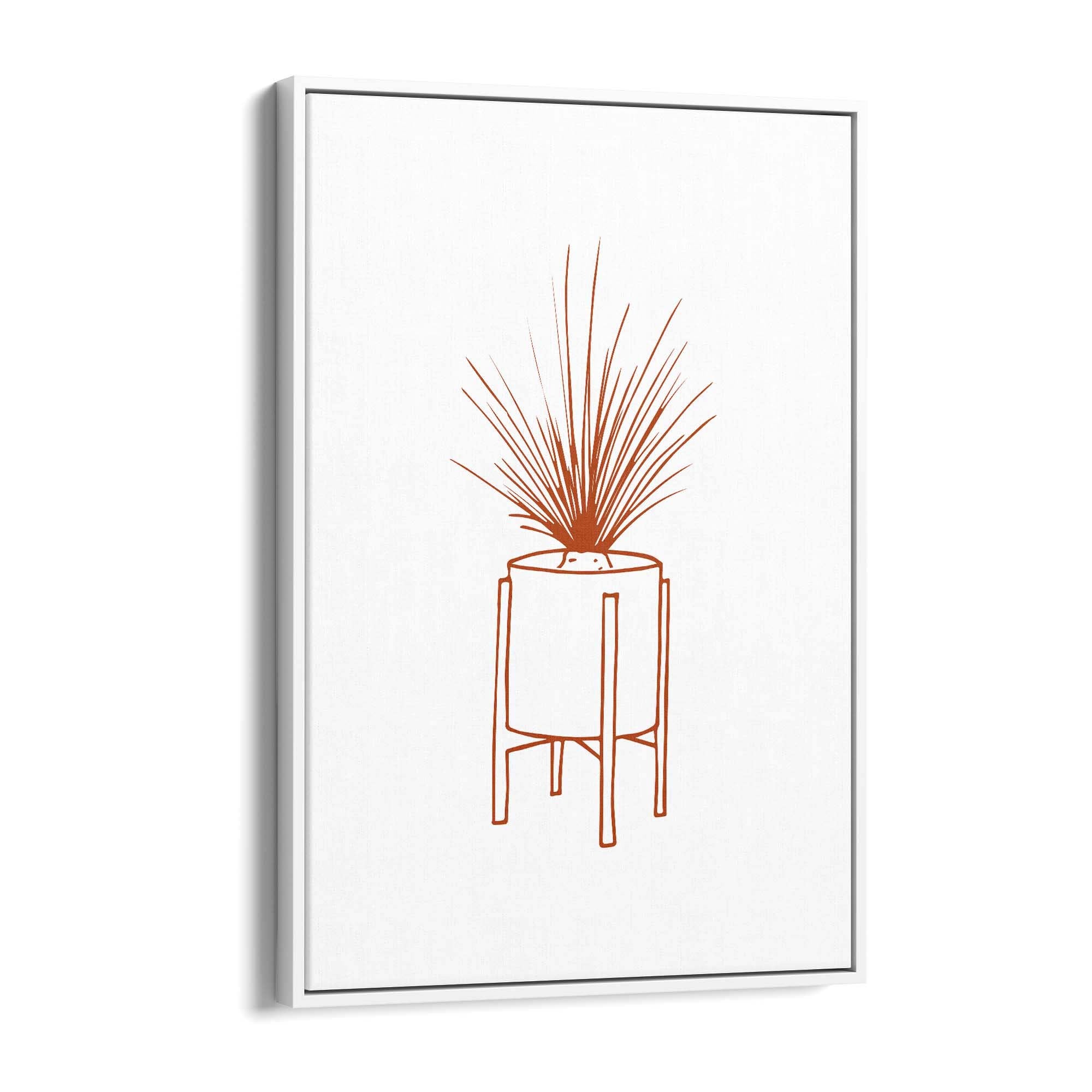 Abstract House Plant Minimal Living Room Wall Art #27 - The Affordable Art Company