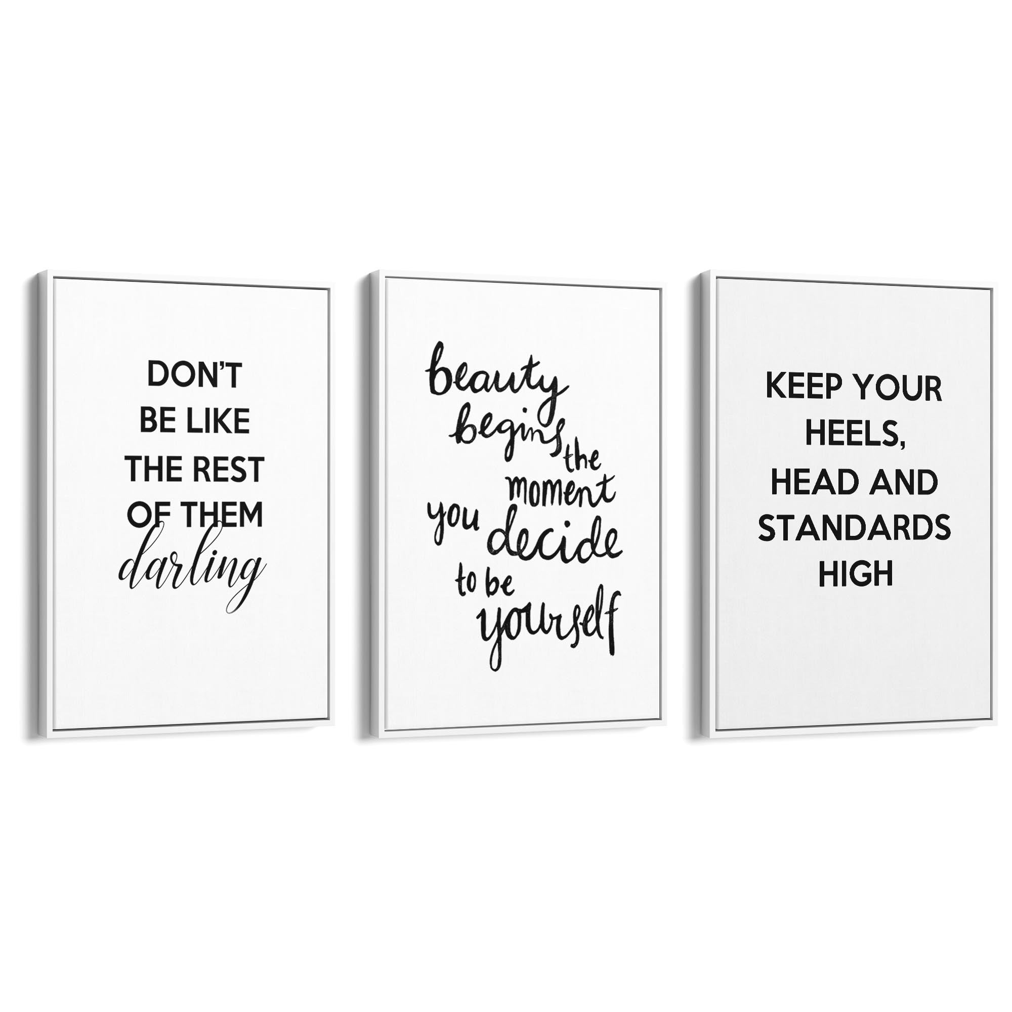 Set of Fashion Quote Girls Bedroom Wall Art - The Affordable Art Company