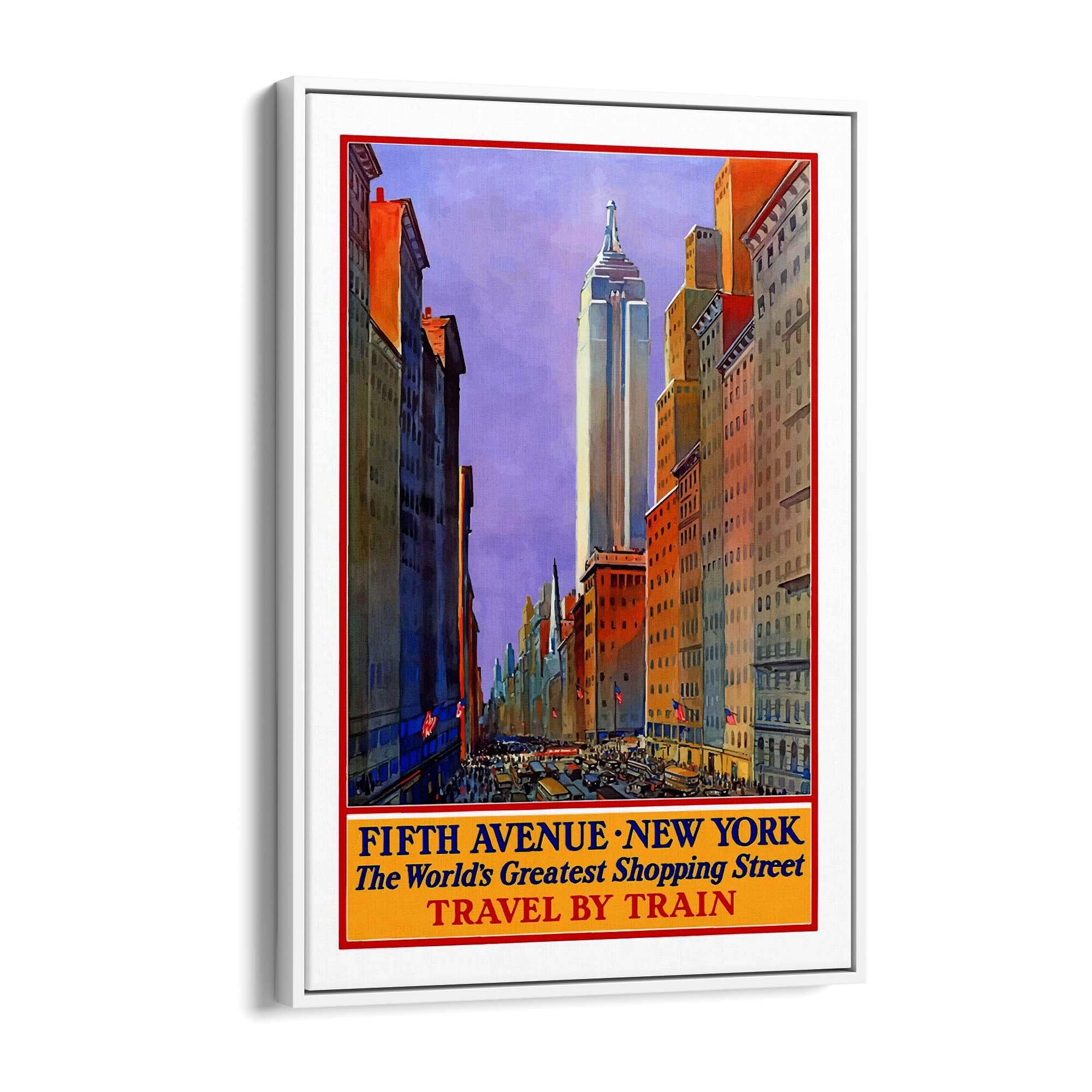 Fifth Ave, New York Vintage Travel Wall Art - The Affordable Art Company