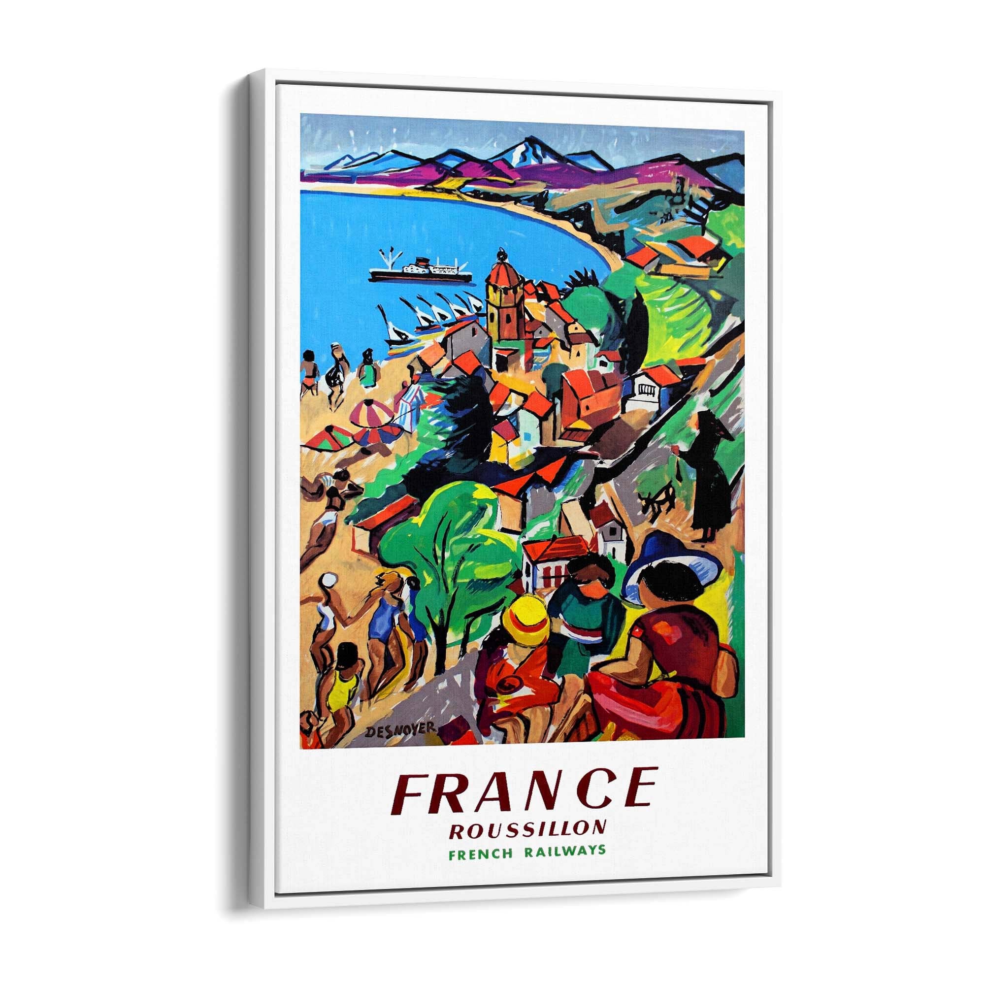 Roussillon France Vintage Travel Advert Wall Art - The Affordable Art Company