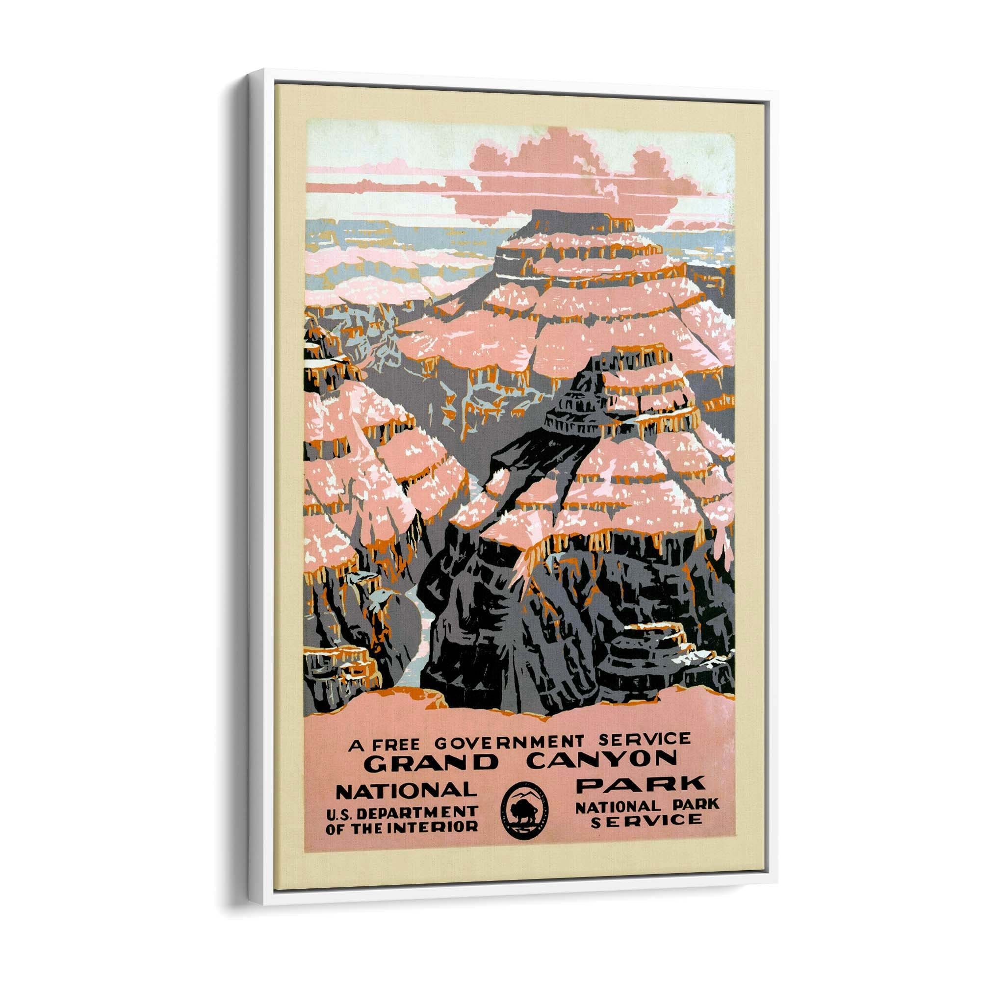 Grand Canyon, USA Vintage Travel Advert Wall Art - The Affordable Art Company