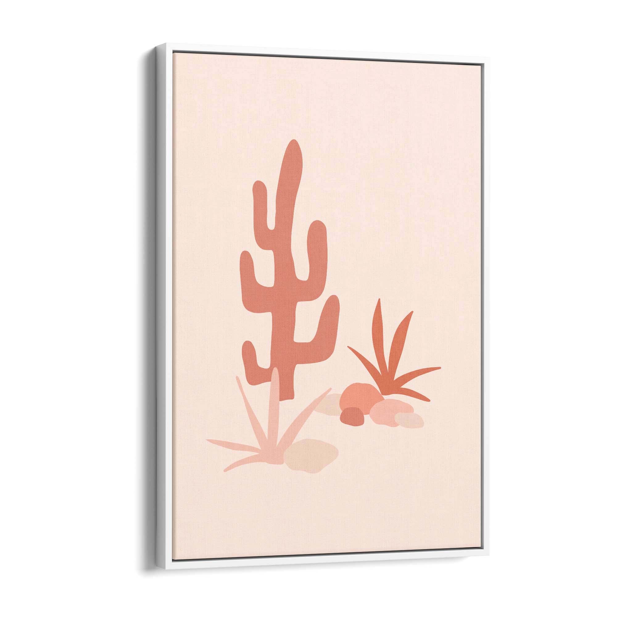Minimal Cactus Retro Landscape Desert Wall Art #2 - The Affordable Art Company