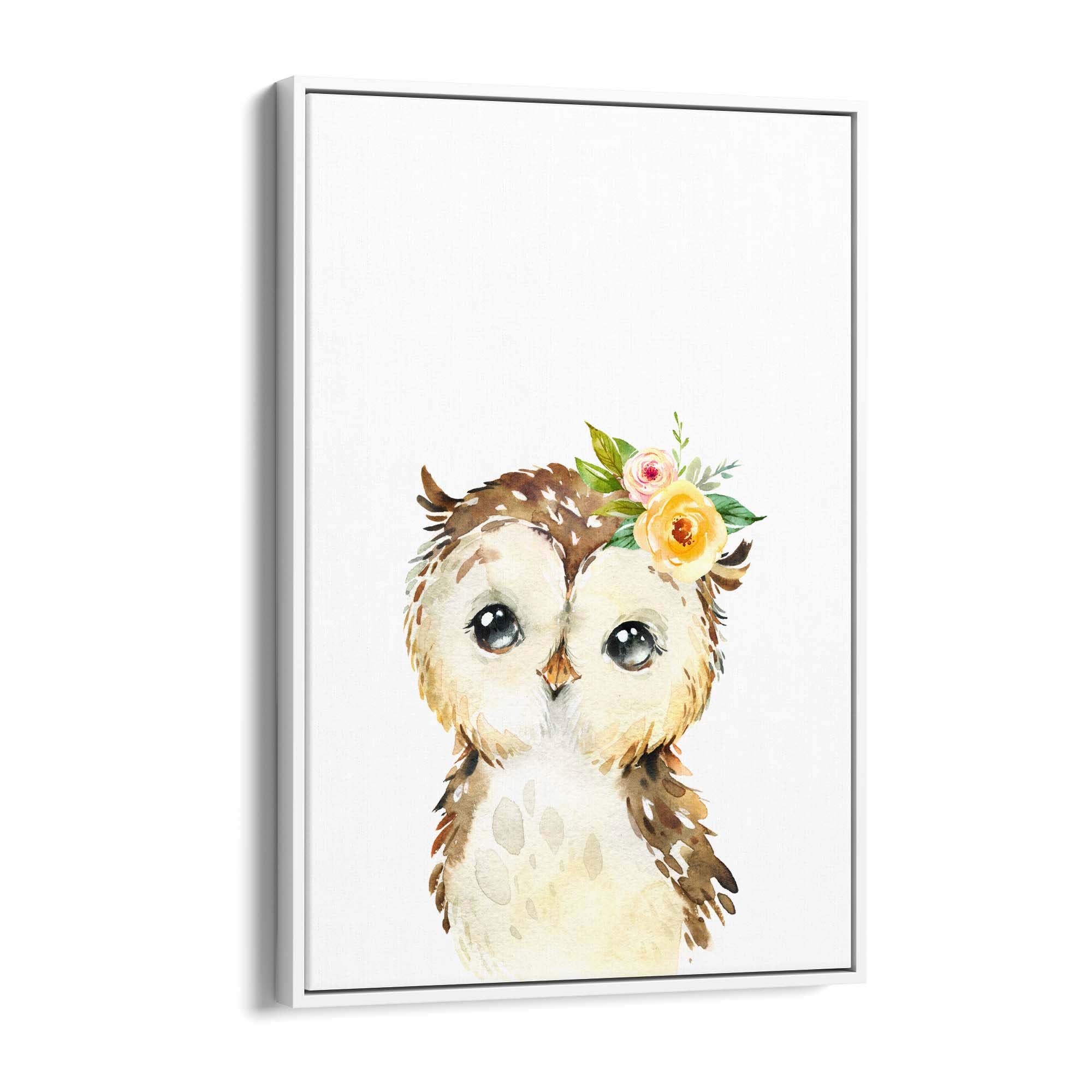 Cute Baby Owl Nursery Animal Gift Wall Art - The Affordable Art Company