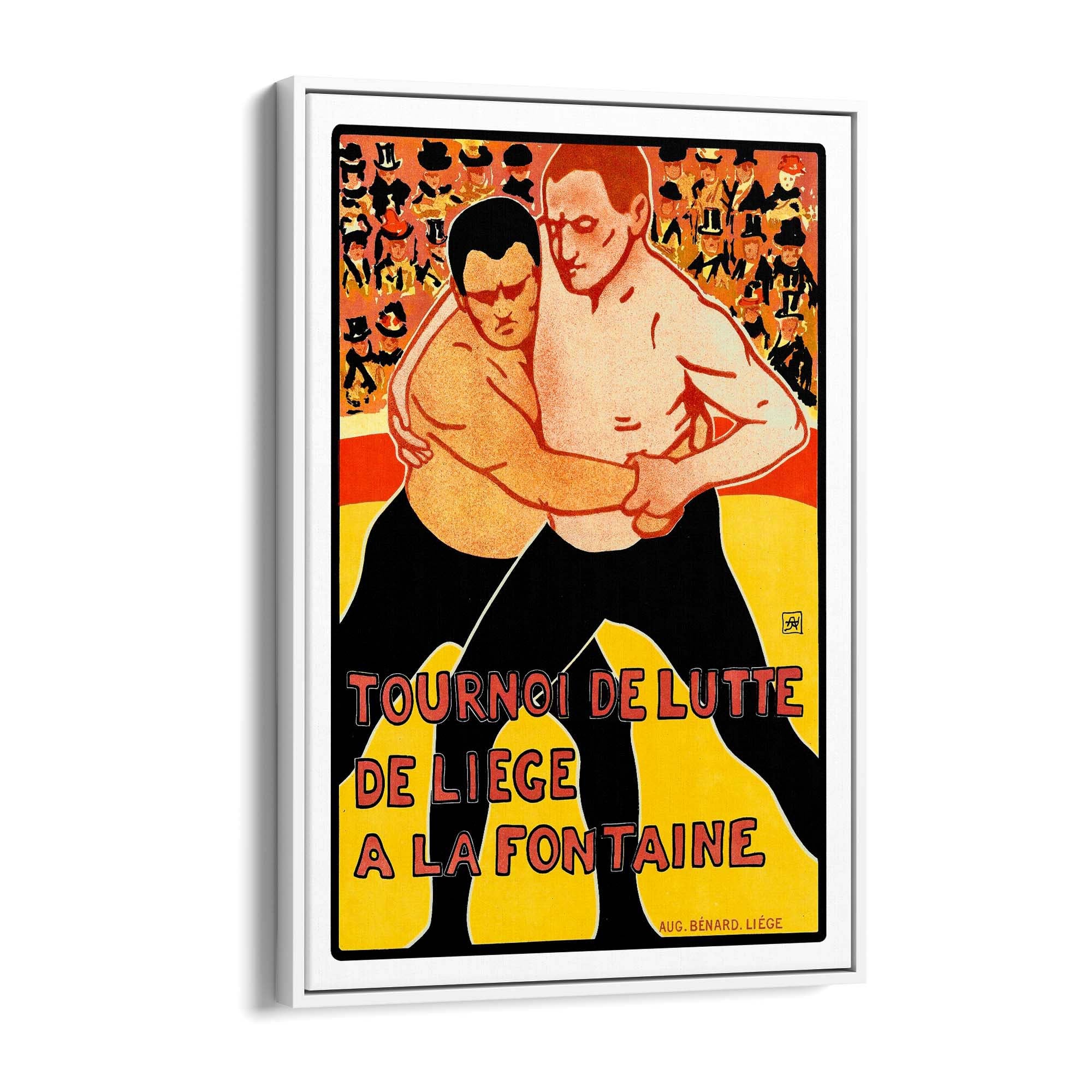 Wrestling Tournament Vintage Sports Advert Wall Art - The Affordable Art Company