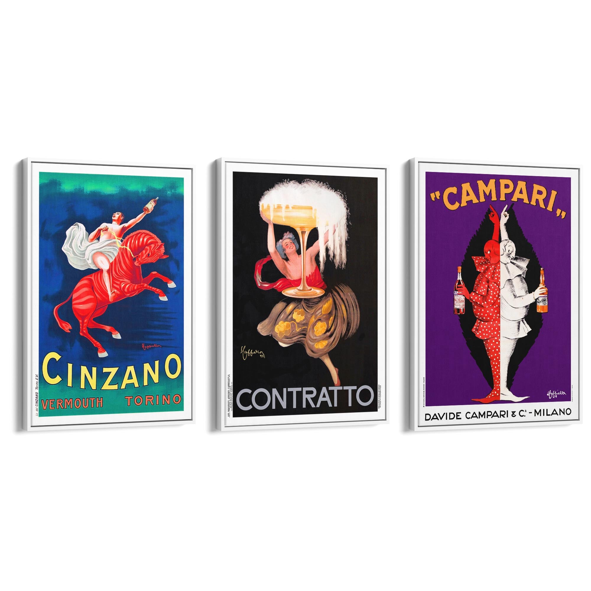 Set of Italian Vintage Cafe Restaurant Drink Wall Art - The Affordable Art Company