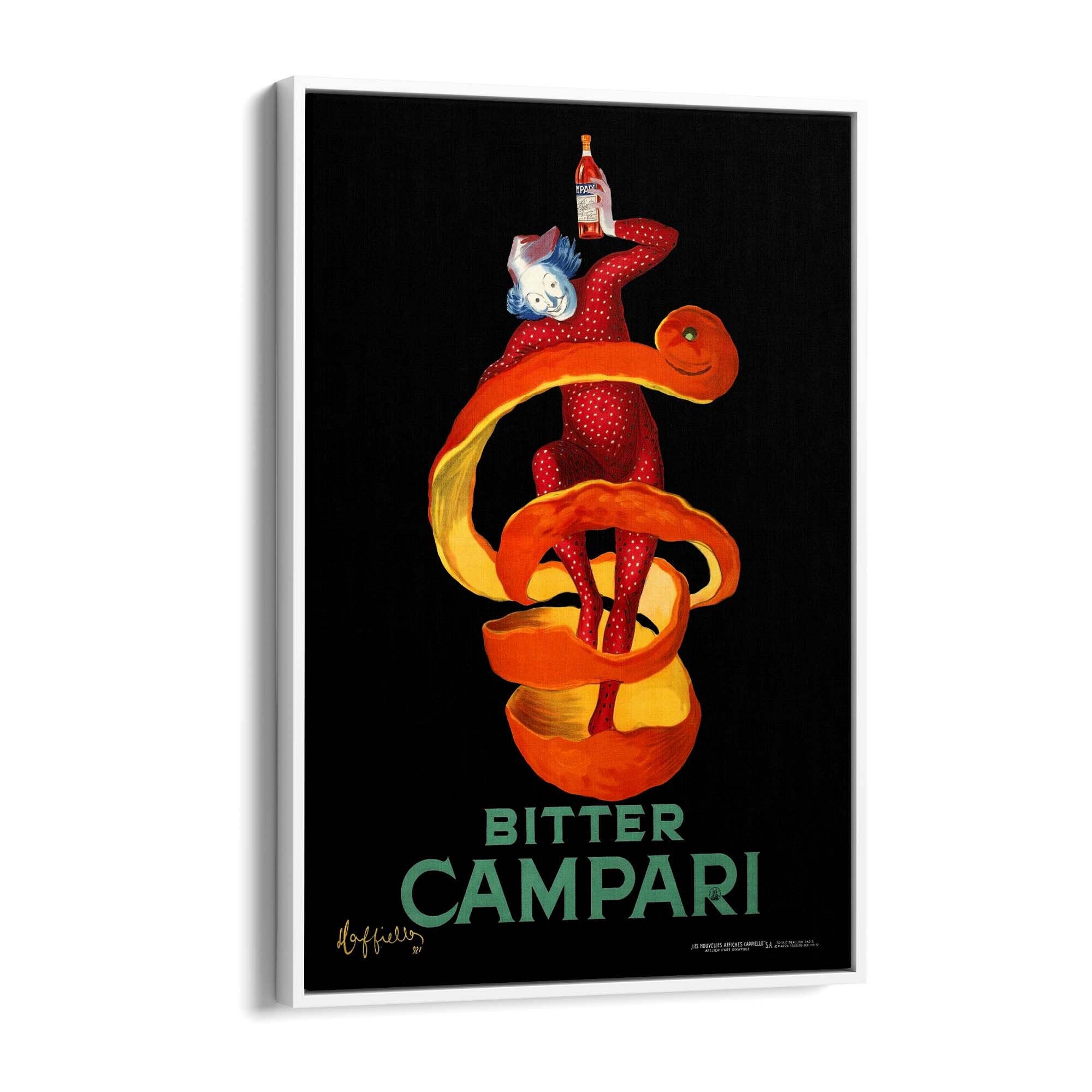Vintage Campari Orange Peel Cafe Advert Wall Art - The Affordable Art Company