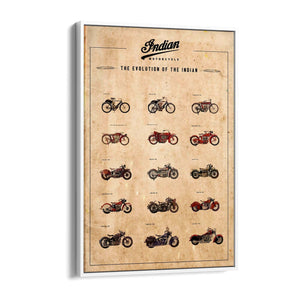 Indian Motorcycles Vintage Advert Garage Wall Art - The Affordable Art Company
