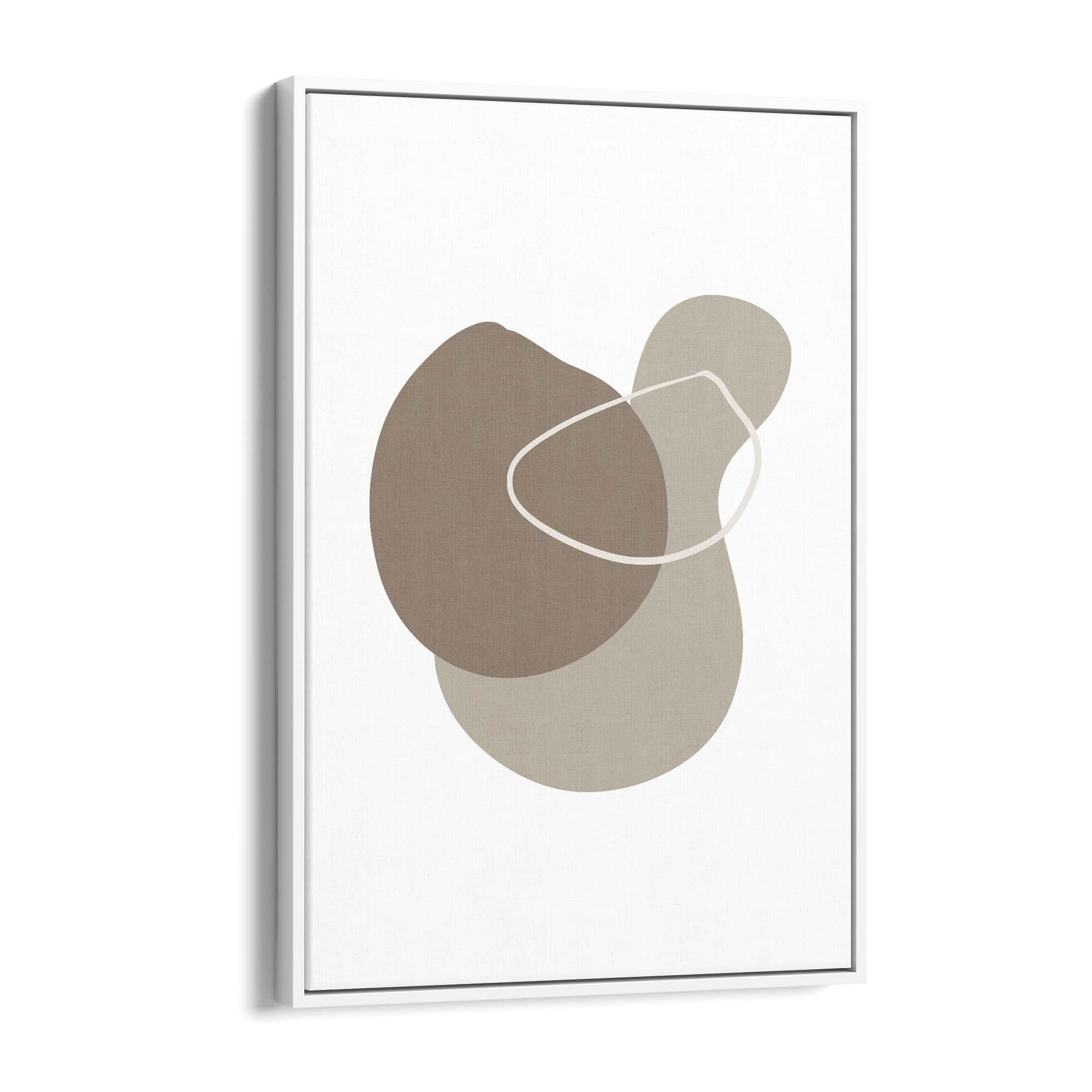 Minimal Black & White Shapes Abstract Wall Art #5 - The Affordable Art Company