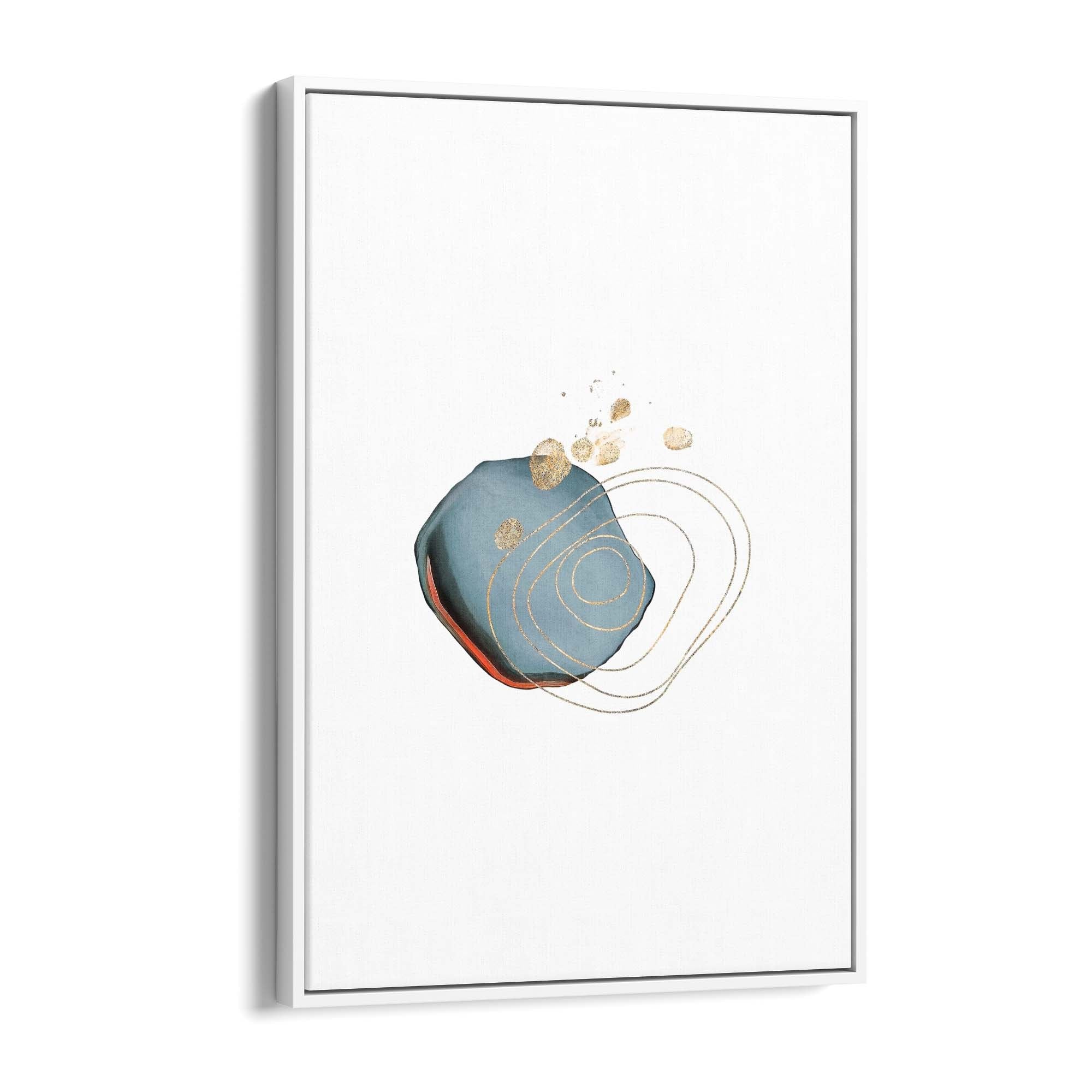 Blue Abstract Painting Minimal Modern Wall Art #6 - The Affordable Art Company