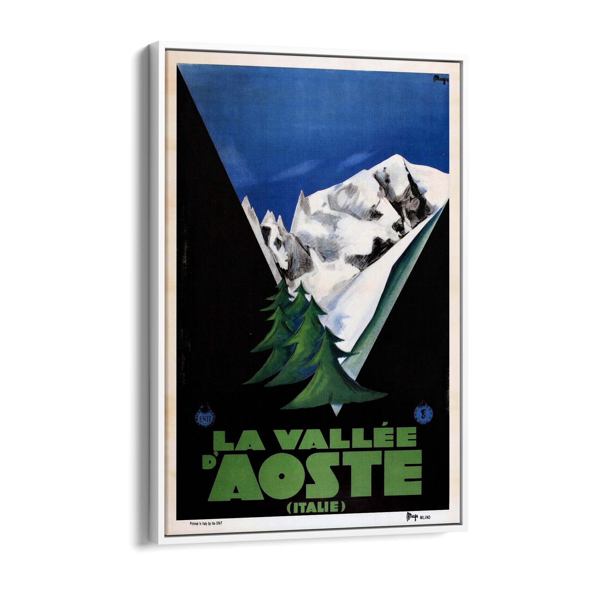 French Alps Tourism Vintage Travel Advert Wall Art - The Affordable Art Company