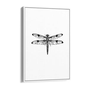 Dragonfly Drawing Insect Minimal Artwork Wall Art #1 - The Affordable Art Company