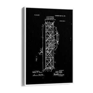 Airplane Patent Vintage Minimal Man Cave Wall Art #8 - The Affordable Art Company