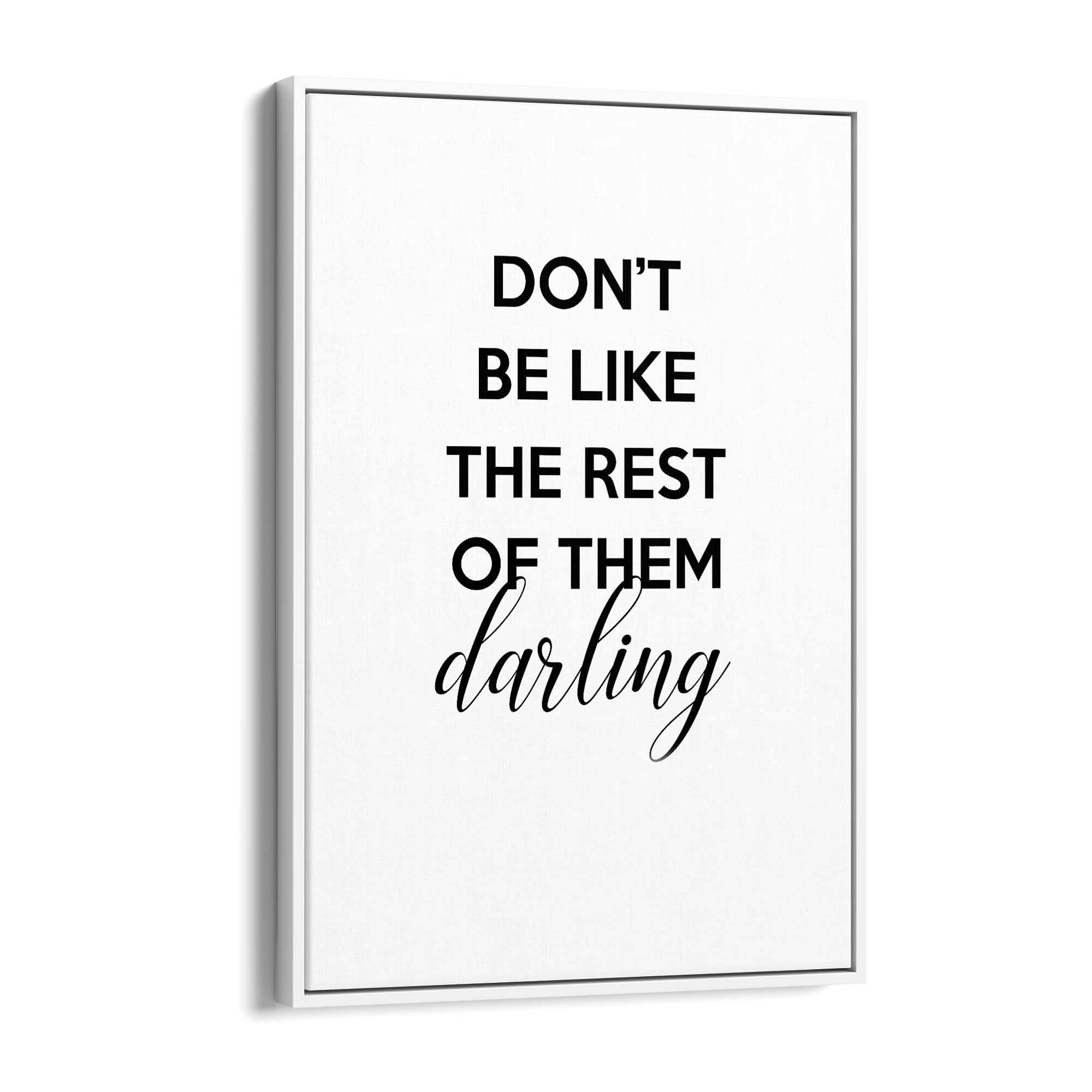 "Darling" Fashion Bedroom Artwork Quote Wall Art - The Affordable Art Company