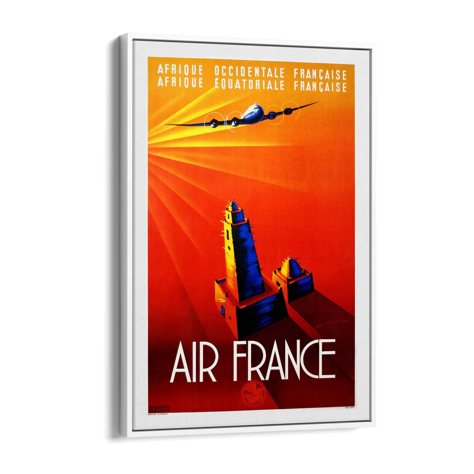 Air France Vintage Travel Advert Airline Wall Art - The Affordable Art Company