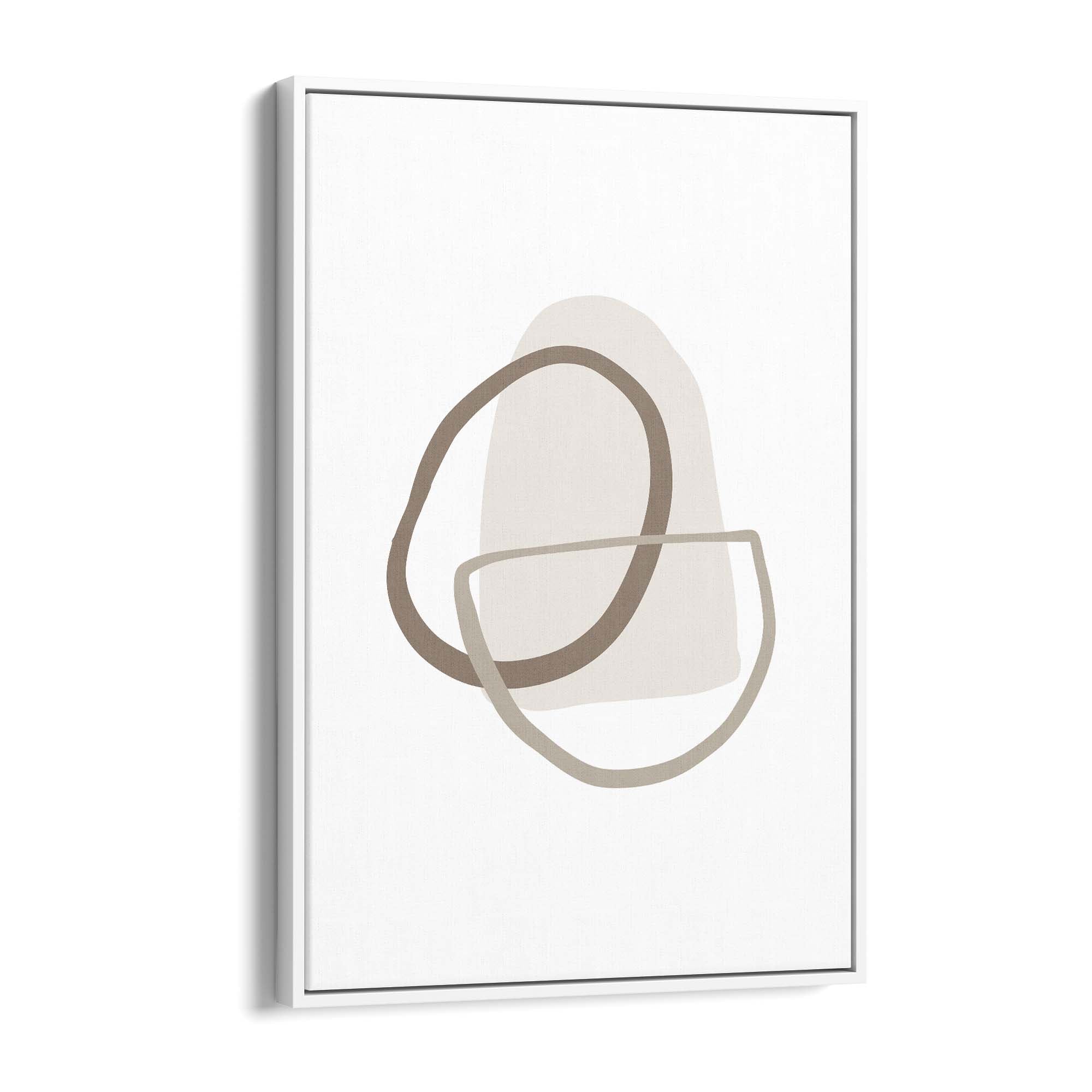 Minimal Black & White Shapes Abstract Wall Art #10 - The Affordable Art Company