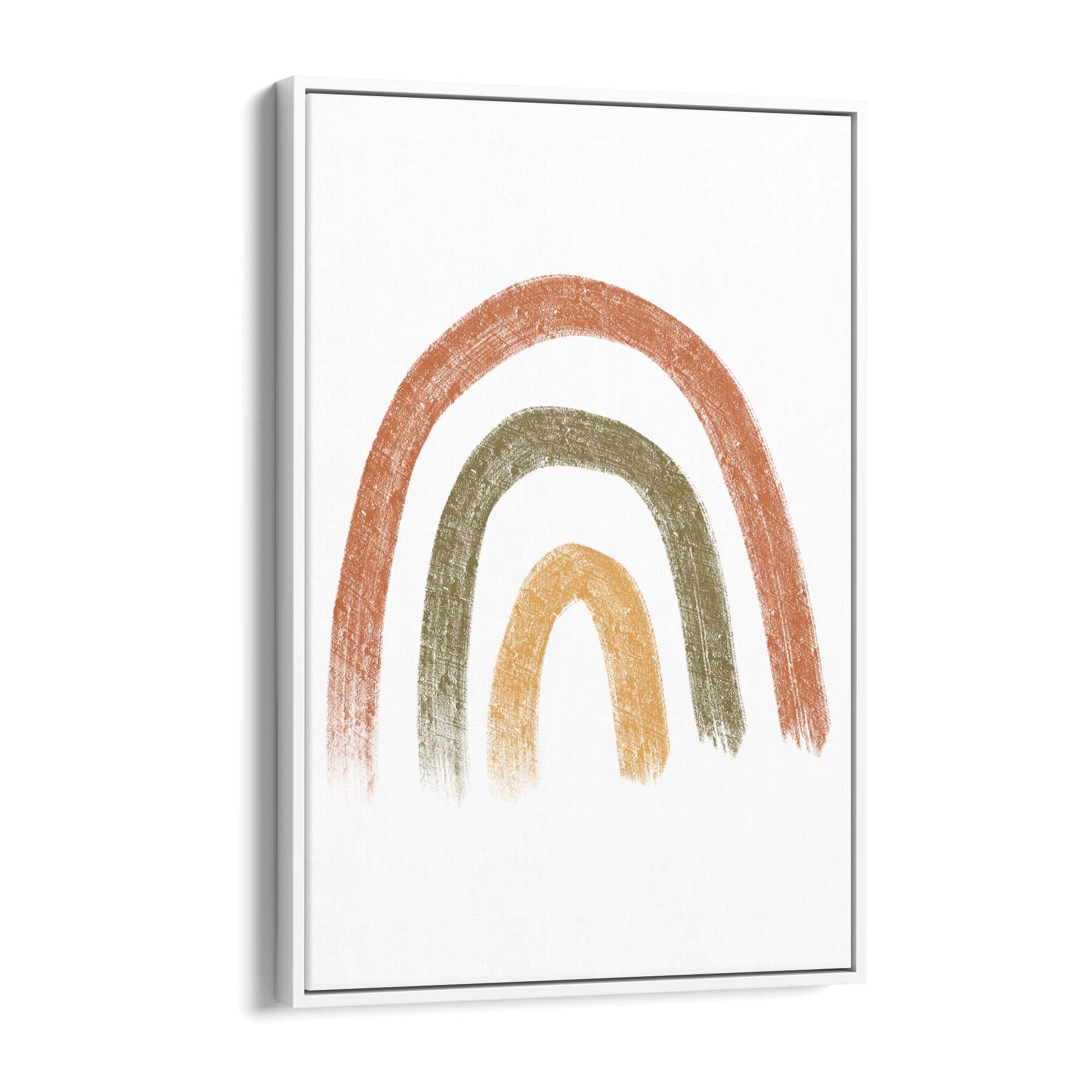 Minimal Abstract Rainbow Nursery Decor Wall Art - The Affordable Art Company