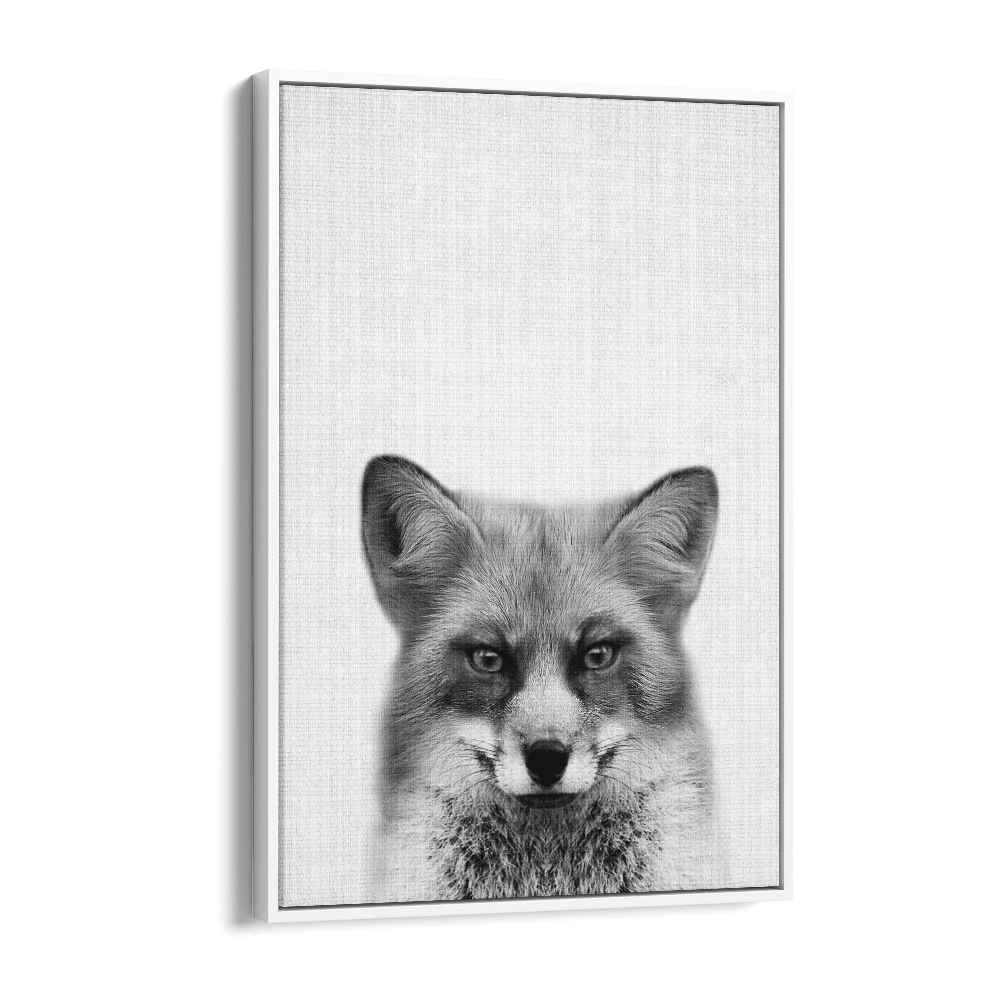 Fox Portrait Drawing Minimal Animal Wall Art - The Affordable Art Company