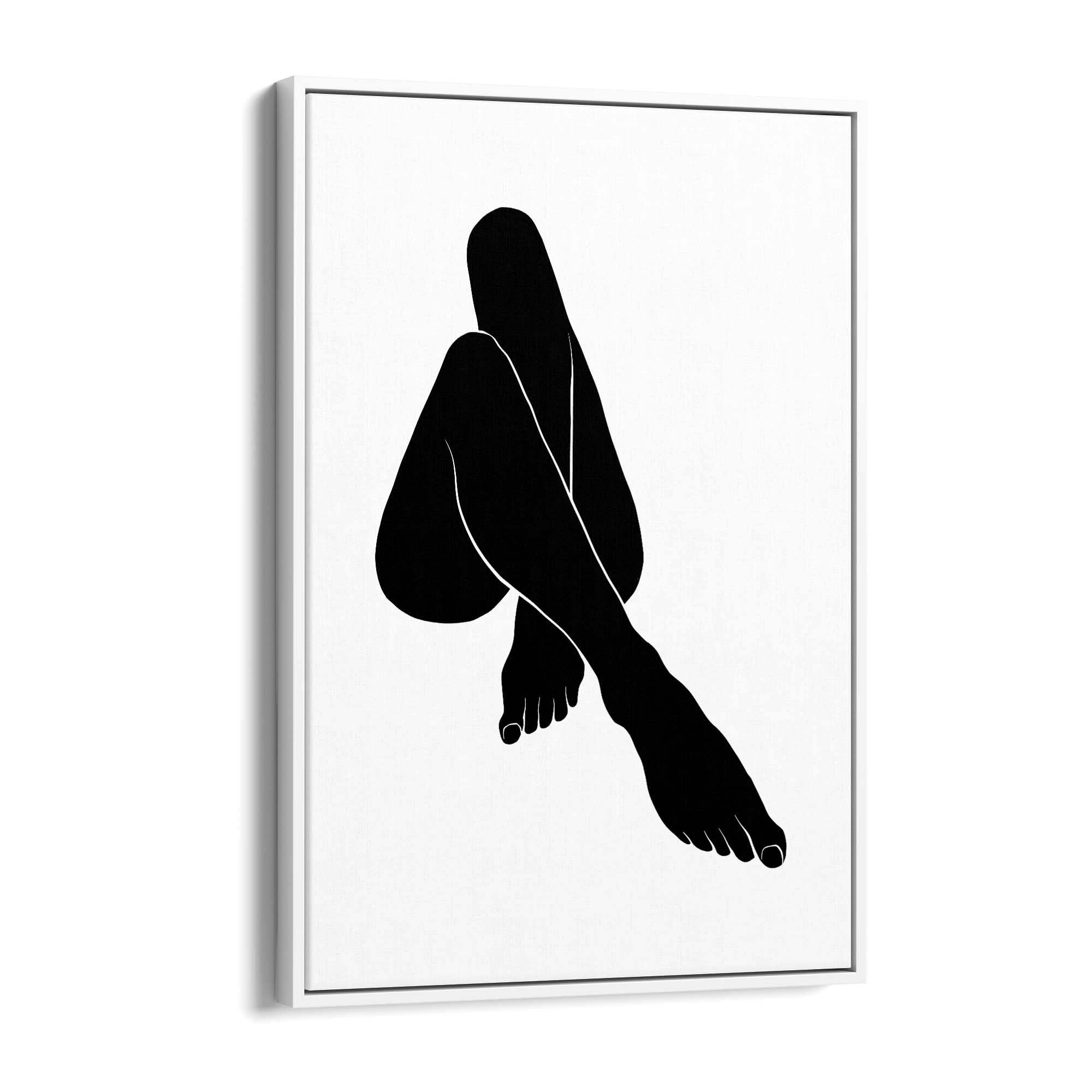 Nude Female Form Abstract Minimal Black Wall Art #1 - The Affordable Art Company