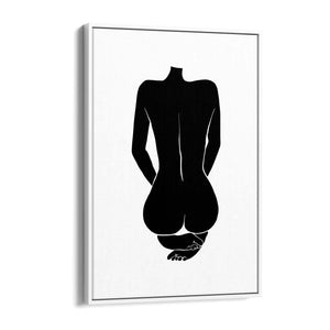 Abstract Nude Woman Artwork Minimal Wall Art - The Affordable Art Company