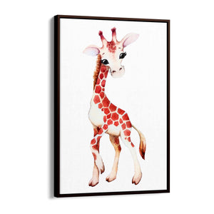 Cartoon Giraffe Cute Nursery Baby Animal Wall Art #1 - The Affordable Art Company