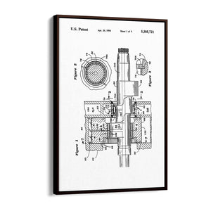 Vintage Rotary Engine Patent Engineering Wall Art #2 - The Affordable Art Company