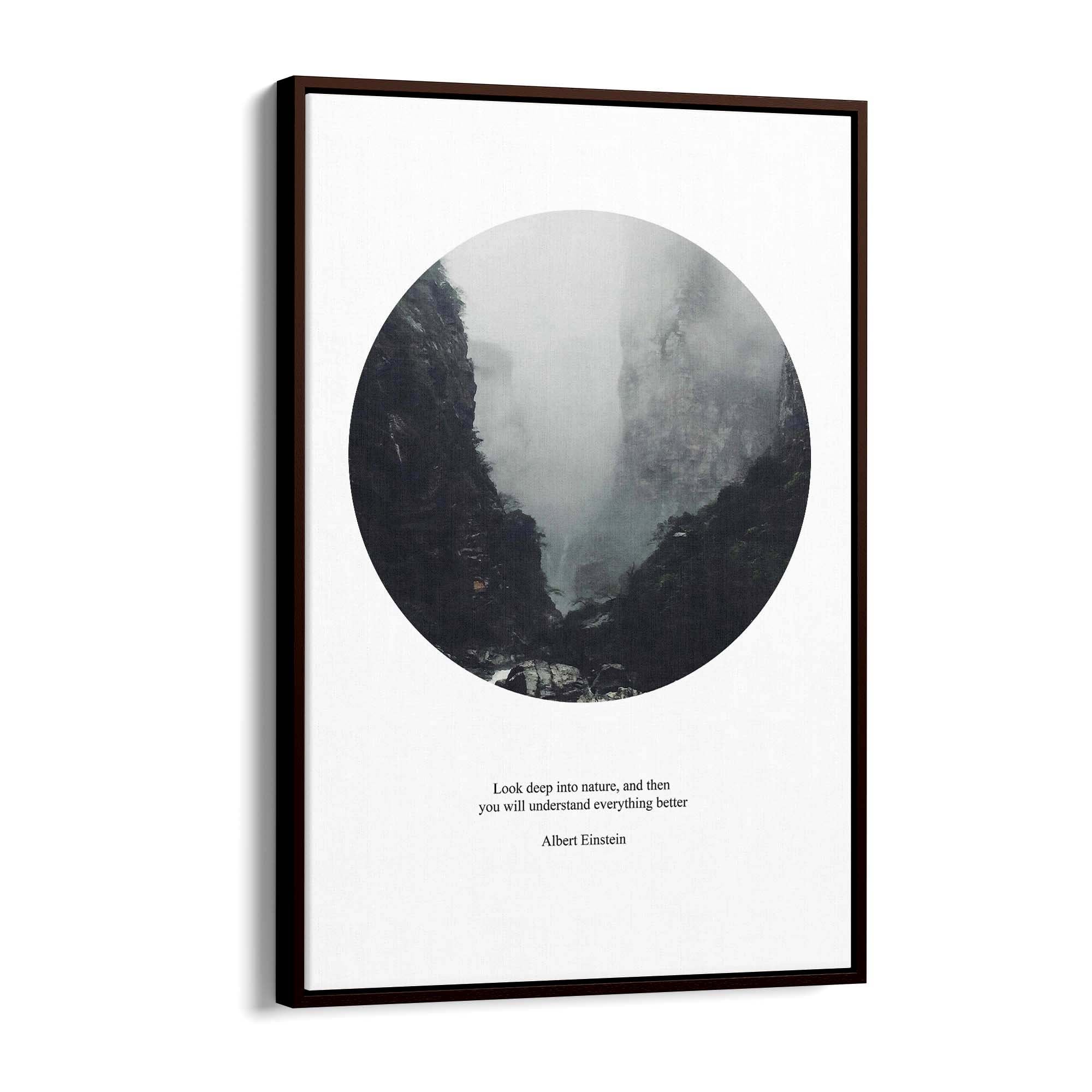 "Look Deep Into Nature" Science Einstein Wall Art - The Affordable Art Company