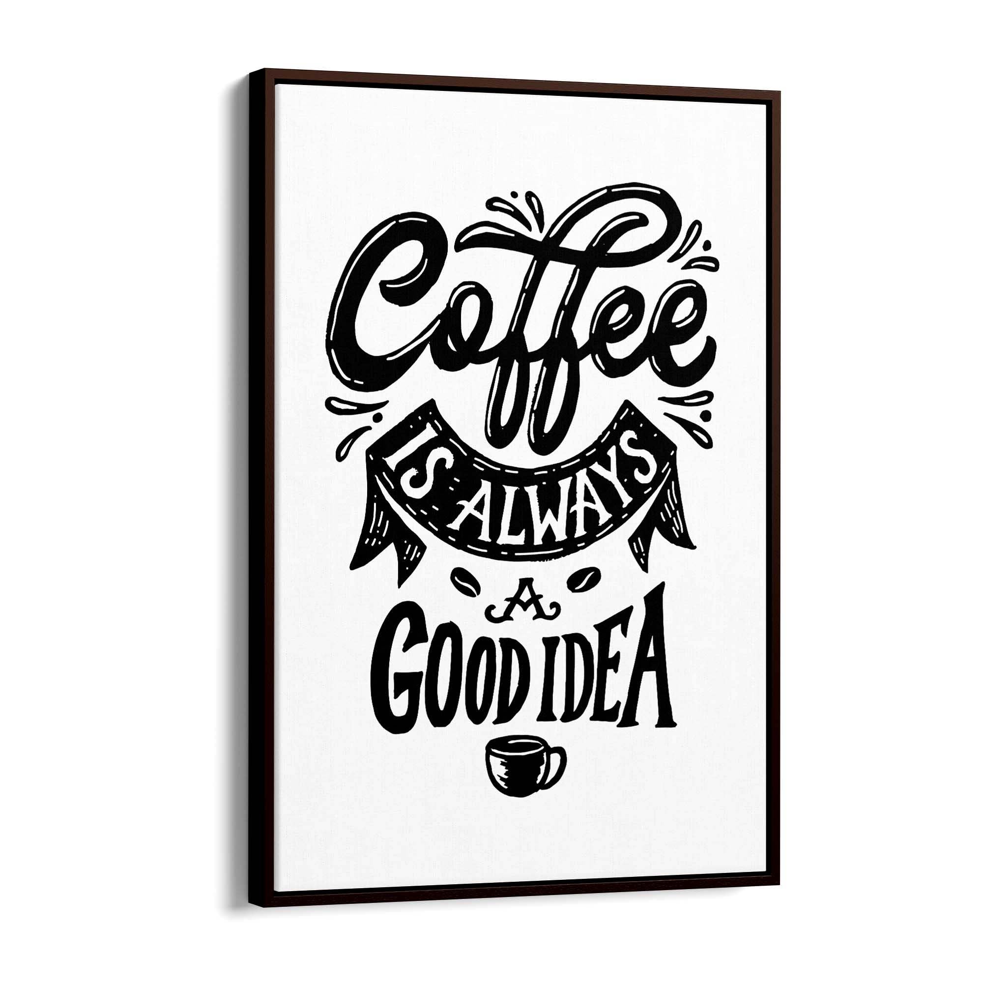 Coffee Quote Minimal Kitchen Cafe Style Wall Art #14 - The Affordable Art Company