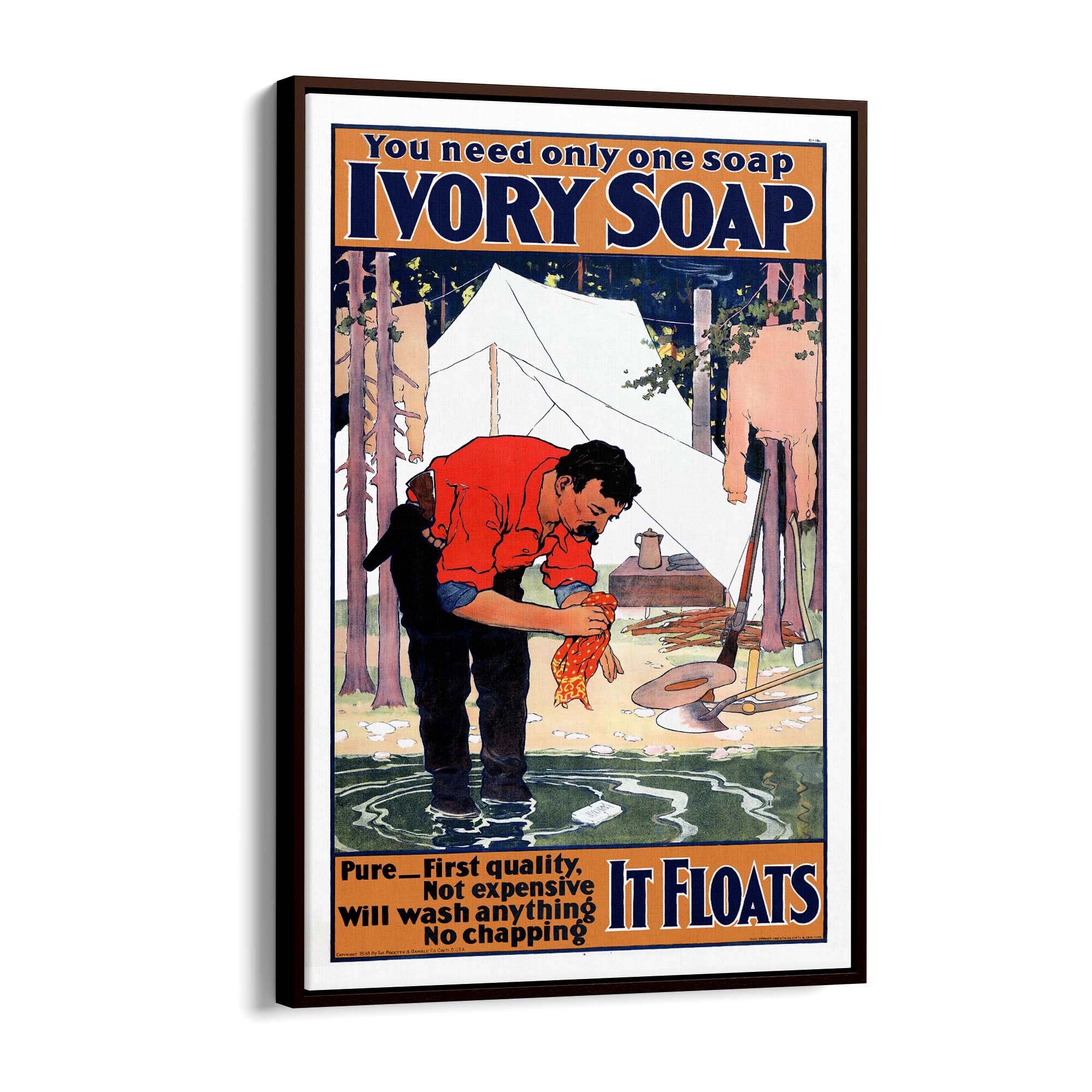 Ivory Soap Vintage Advert Laundry Room Wall Art - The Affordable Art Company
