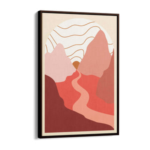 Twilight Mountain Pastel & Pink Landscape Wall Art - The Affordable Art Company