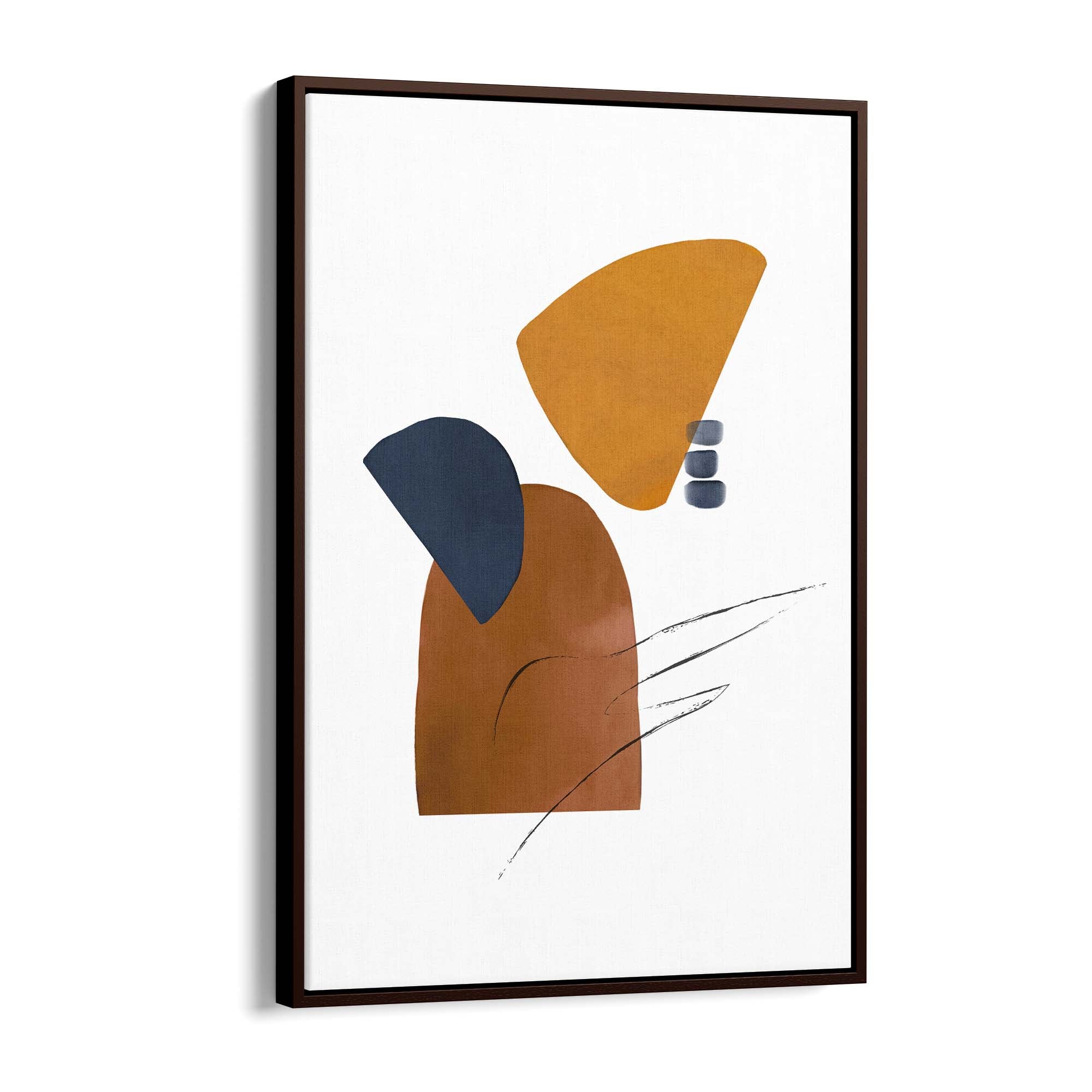 Blue Abstract Painting Minimal Modern Wall Art #13 - The Affordable Art Company