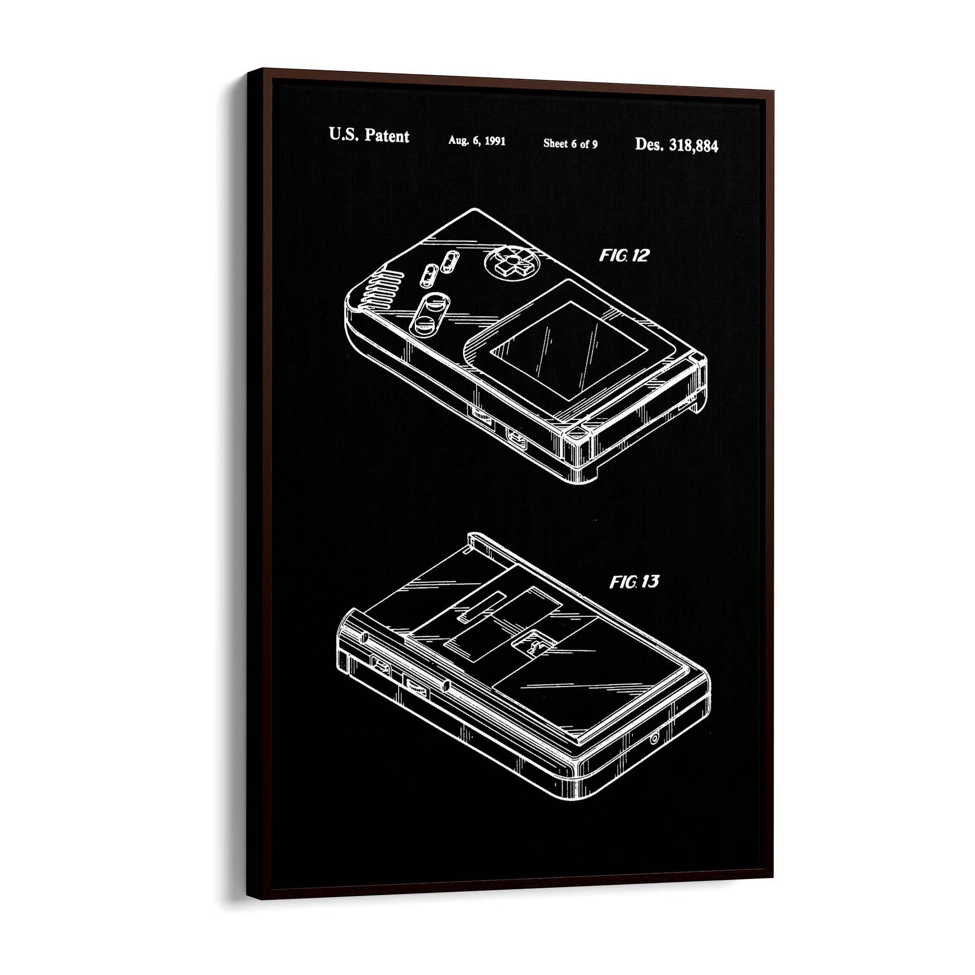 Vintage Game Boy Patent Gift Wall Art #1 - The Affordable Art Company