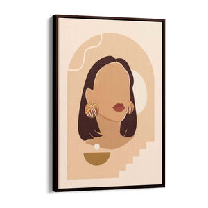 Abstract Chic Girl Fashion Bedroom Wall Art - The Affordable Art Company