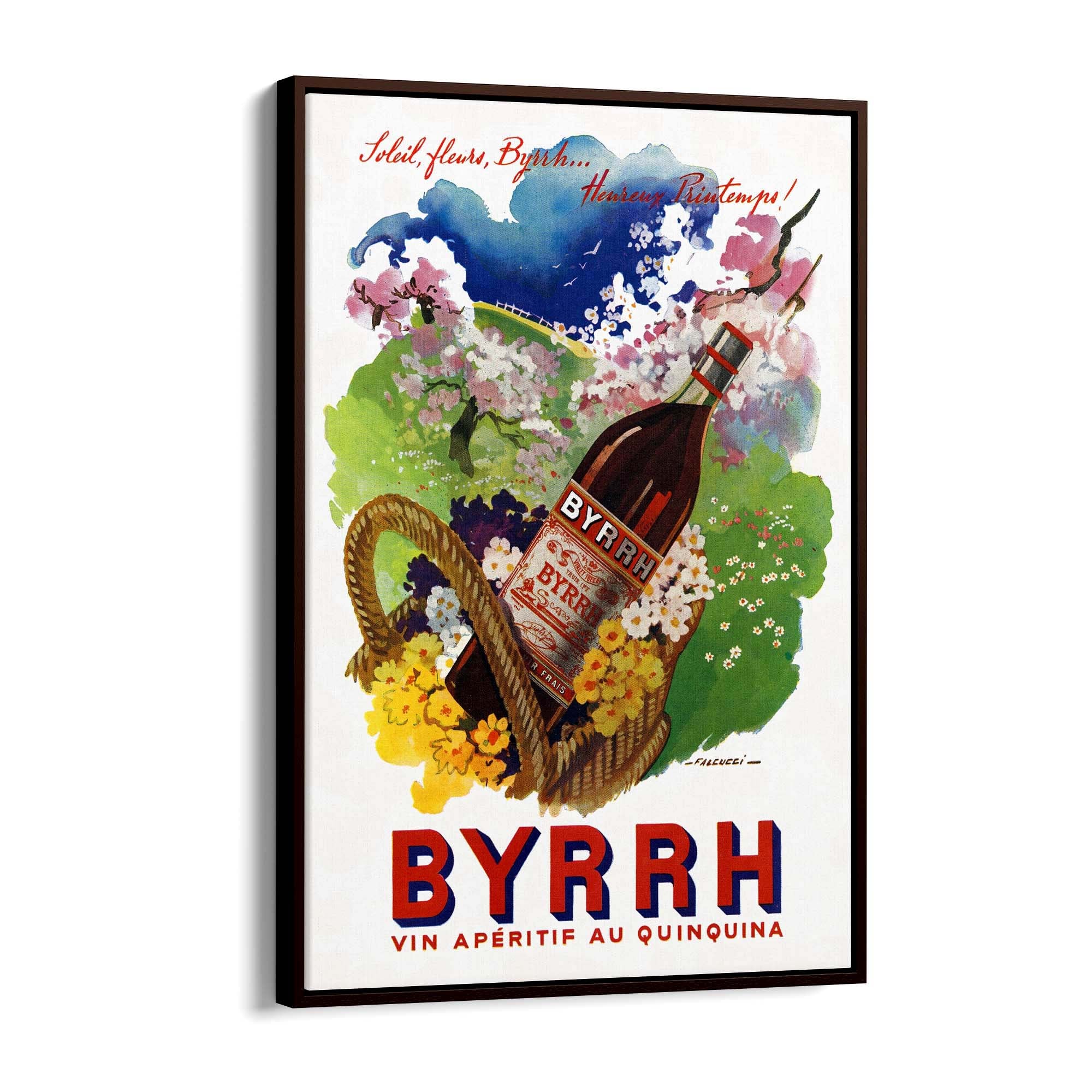 Spring Byrrh Vintage Drinks Advert Wall Art - The Affordable Art Company