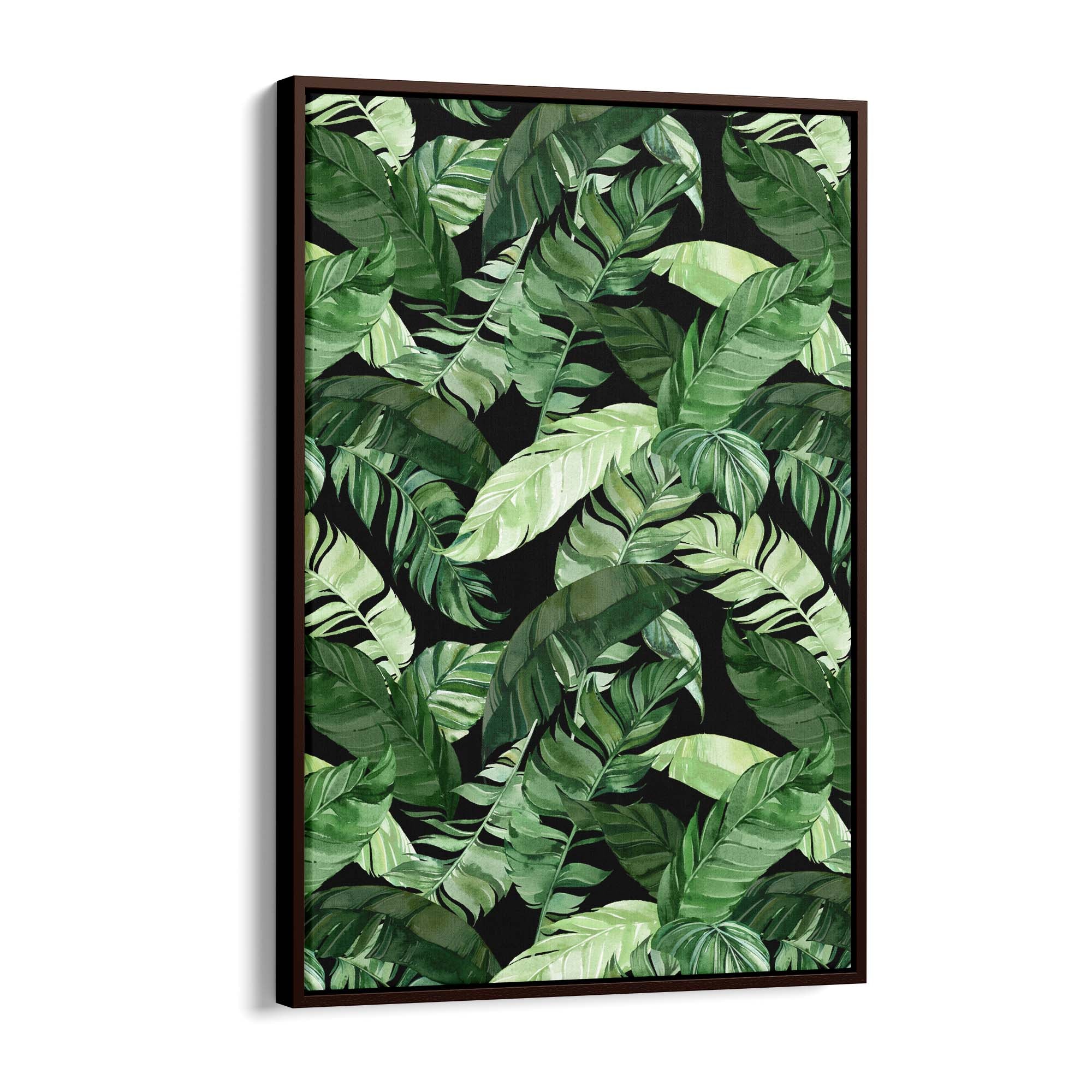 Tropical Leaf Pattern Green Plant Leaves Wall Art #2 - The Affordable Art Company