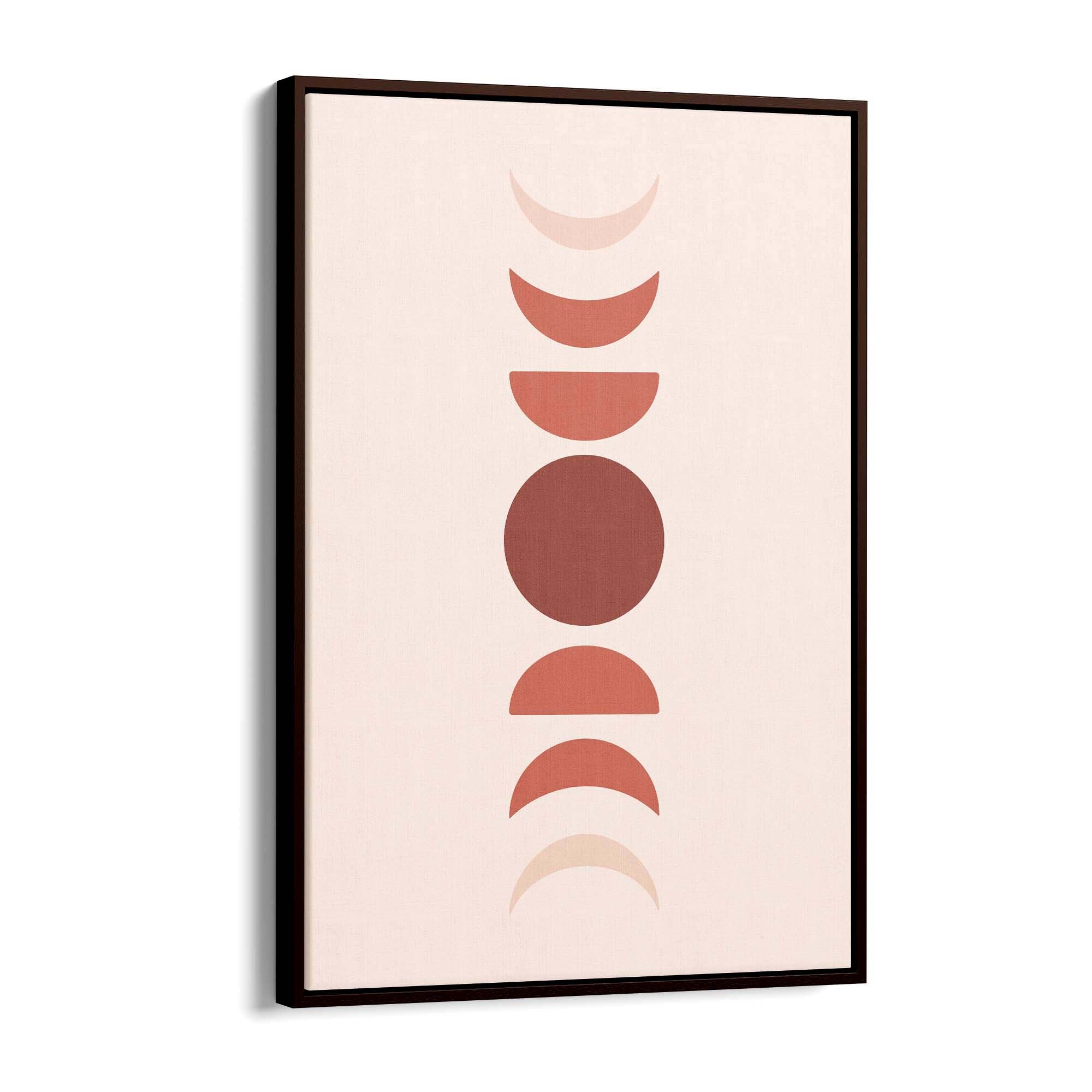Minimal Moon Phase Retro Pink & Pastel Wall Art #2 - The Affordable Art Company