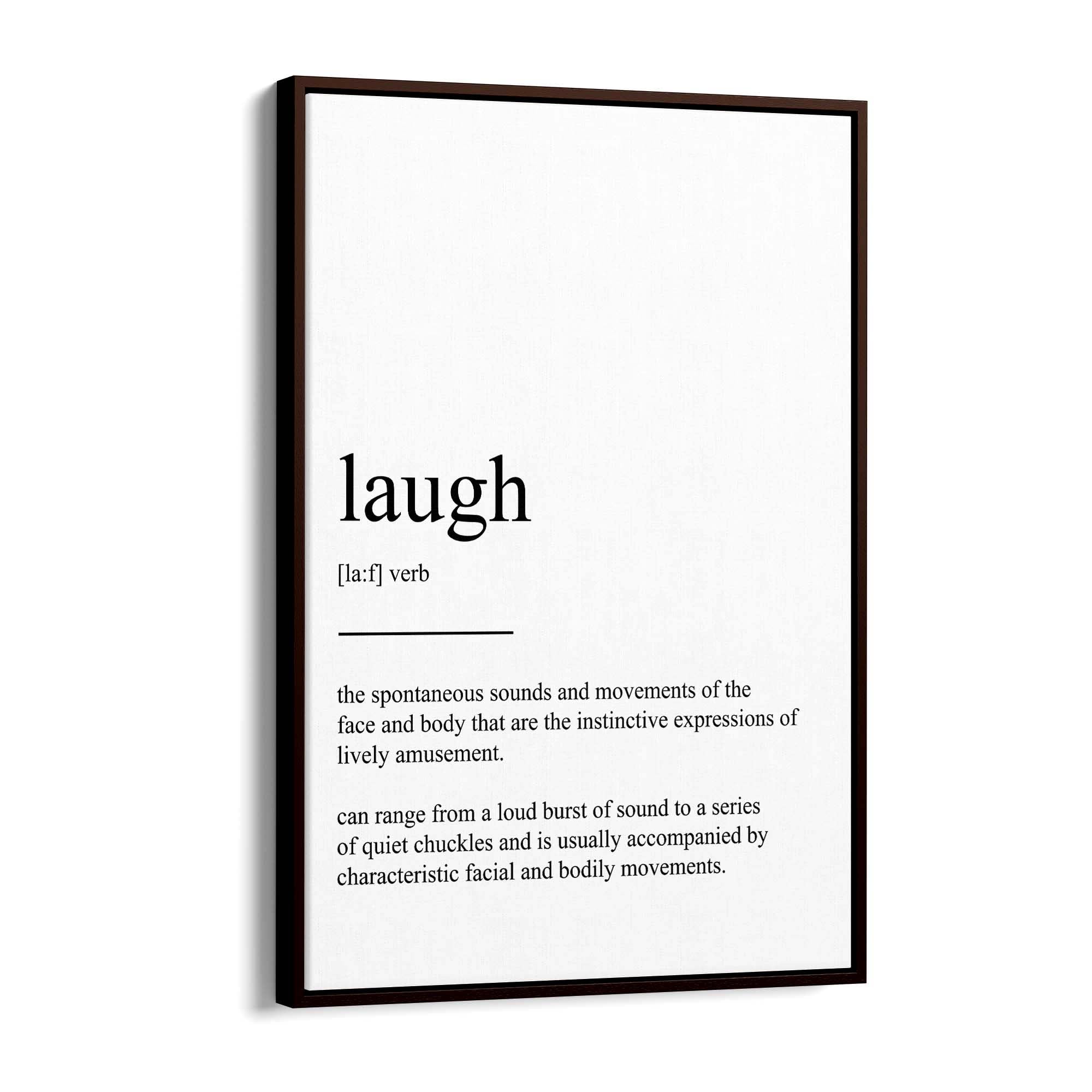 Dictionary Definition "Laugh" Bedroom Wall Art - The Affordable Art Company