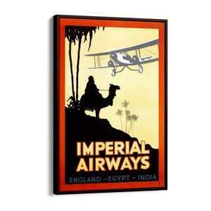 Imperial Airways Vintage Travel Advert Wall Art - The Affordable Art Company