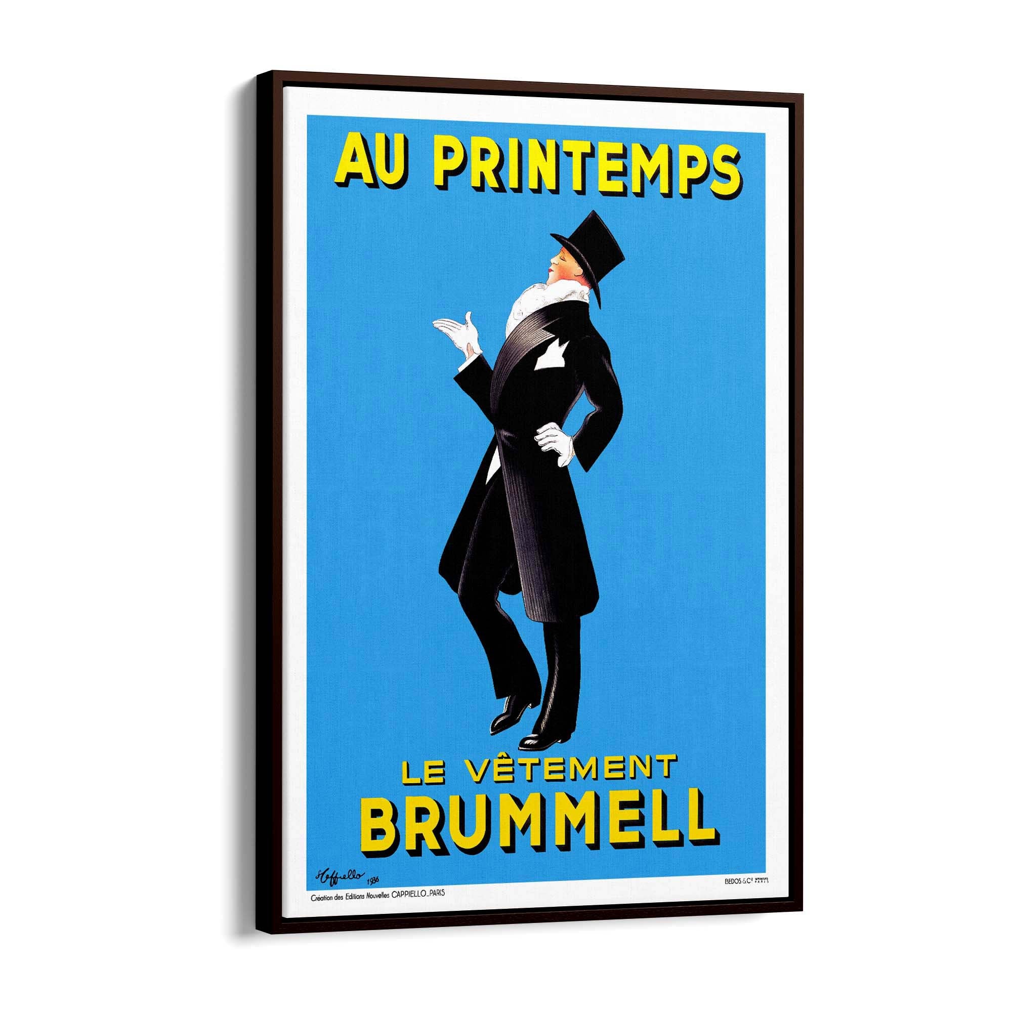 French Brummell Fashion Vintage Advert Wall Art - The Affordable Art Company