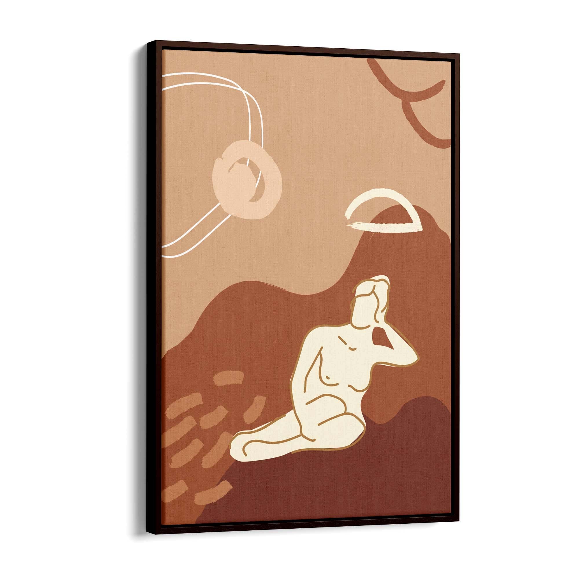 Minimal Greek Goddess Retro Abstract Wall Art - The Affordable Art Company