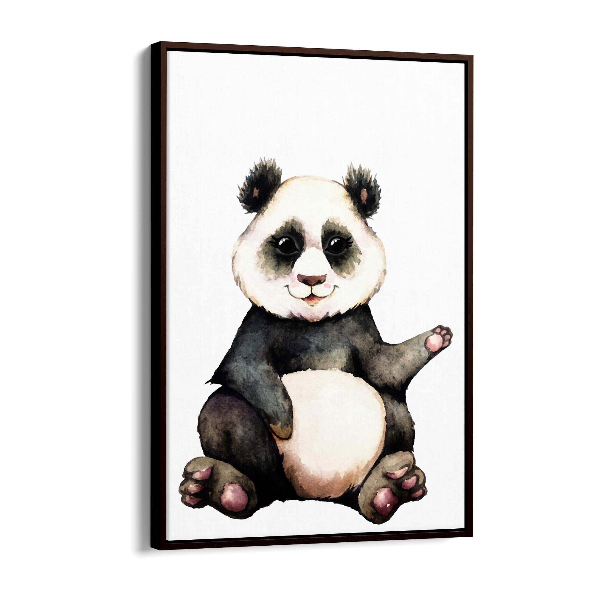 Cartoon Panda Cute Nursery Baby Animal Art - The Affordable Art Company