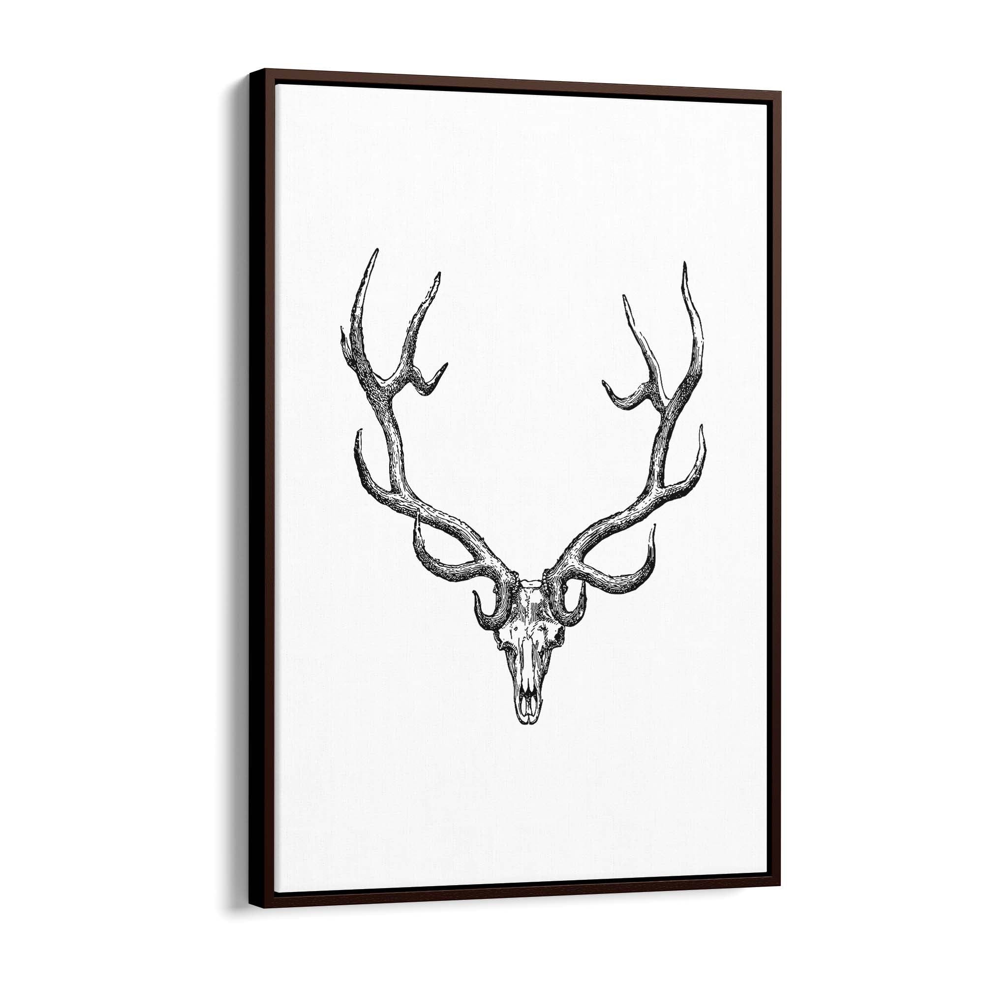 Wapiti Skull Man Cave Afrian Hunting Wall Art - The Affordable Art Company