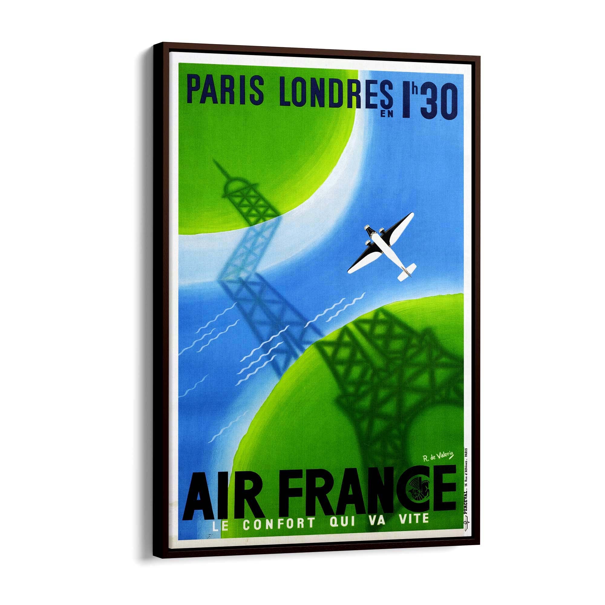 Air France - Paris to London Vintage Advert Wall Art - The Affordable Art Company