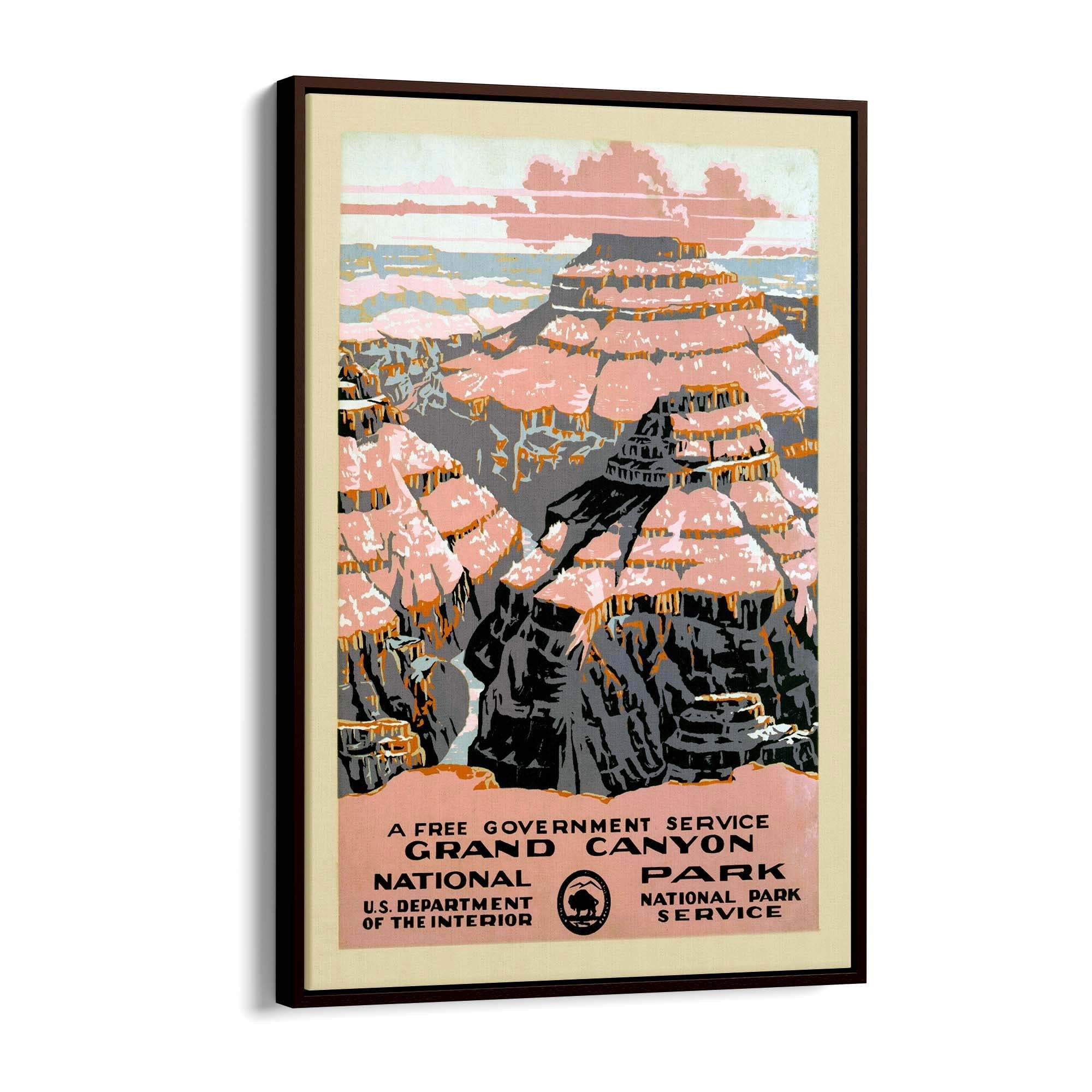 Grand Canyon, USA Vintage Travel Advert Wall Art - The Affordable Art Company