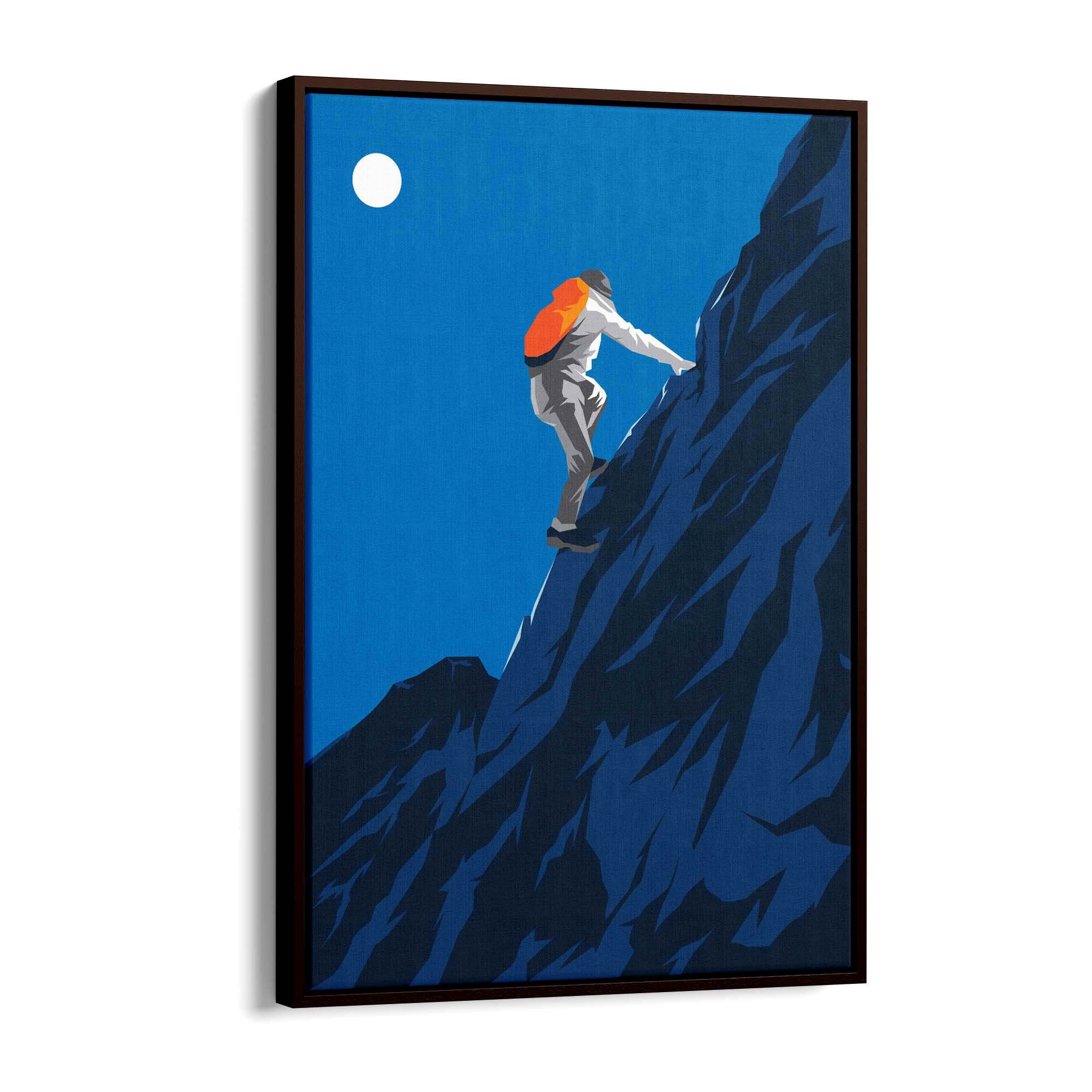 Retro Mountain Climbing Winter Sports Wall Art #1 - The Affordable Art Company